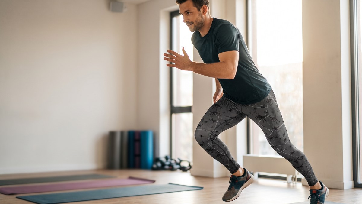 Lifestyle image of a model wearing Crawling Spiders Meggings from GearBunch