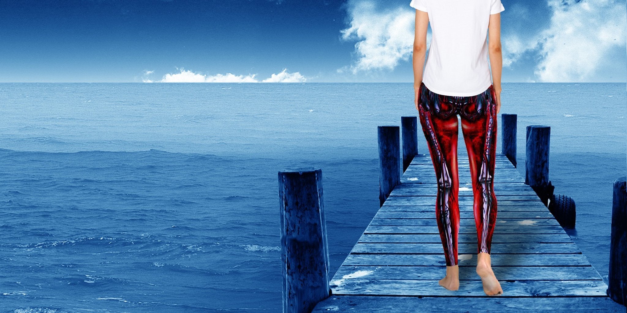 GearBunch X-ray Skeleton leggings on a white studio background