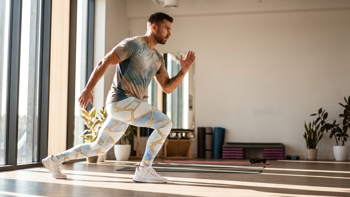 Lifestyle image of a model wearing Arabic Ice Crystal Meggings from GearBunch