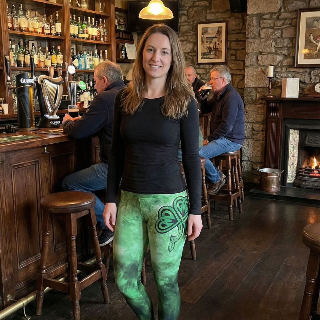 Irish Smoking Shamrock Leggings - GearBunch