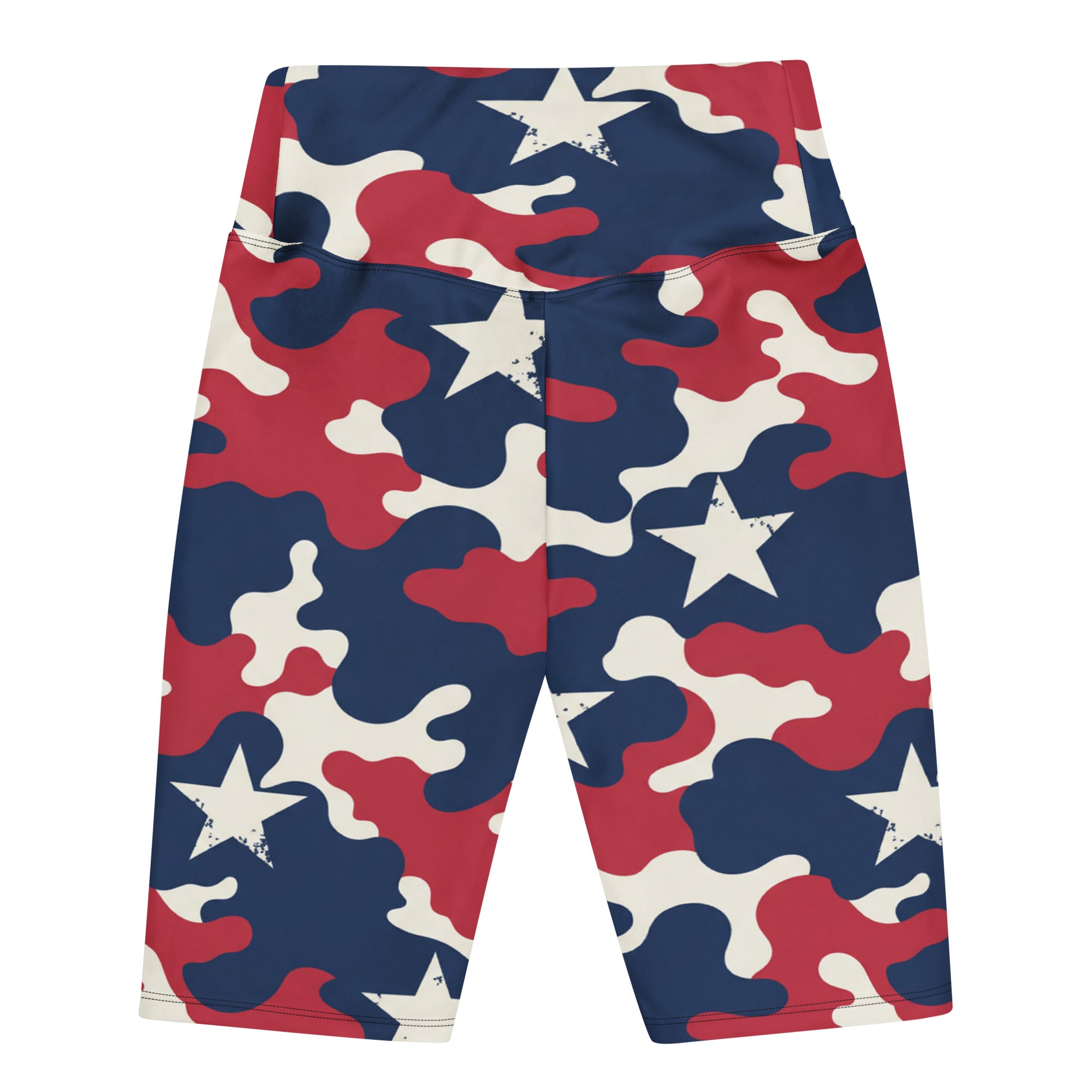 Red White Blue Camo Stars Bike Shorts | GearBunch