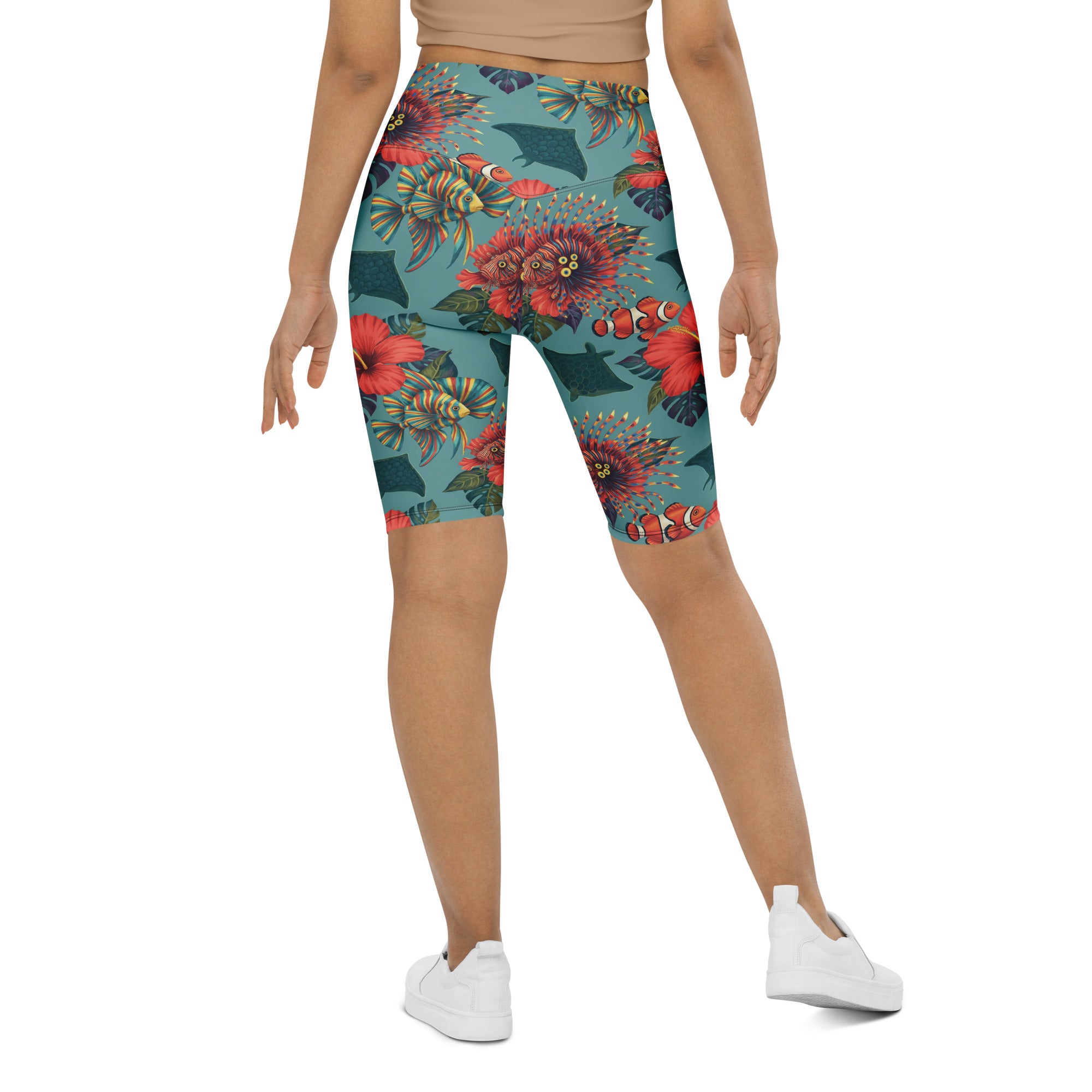 Colorful Tropical Fishes Bike Shorts | GearBunch