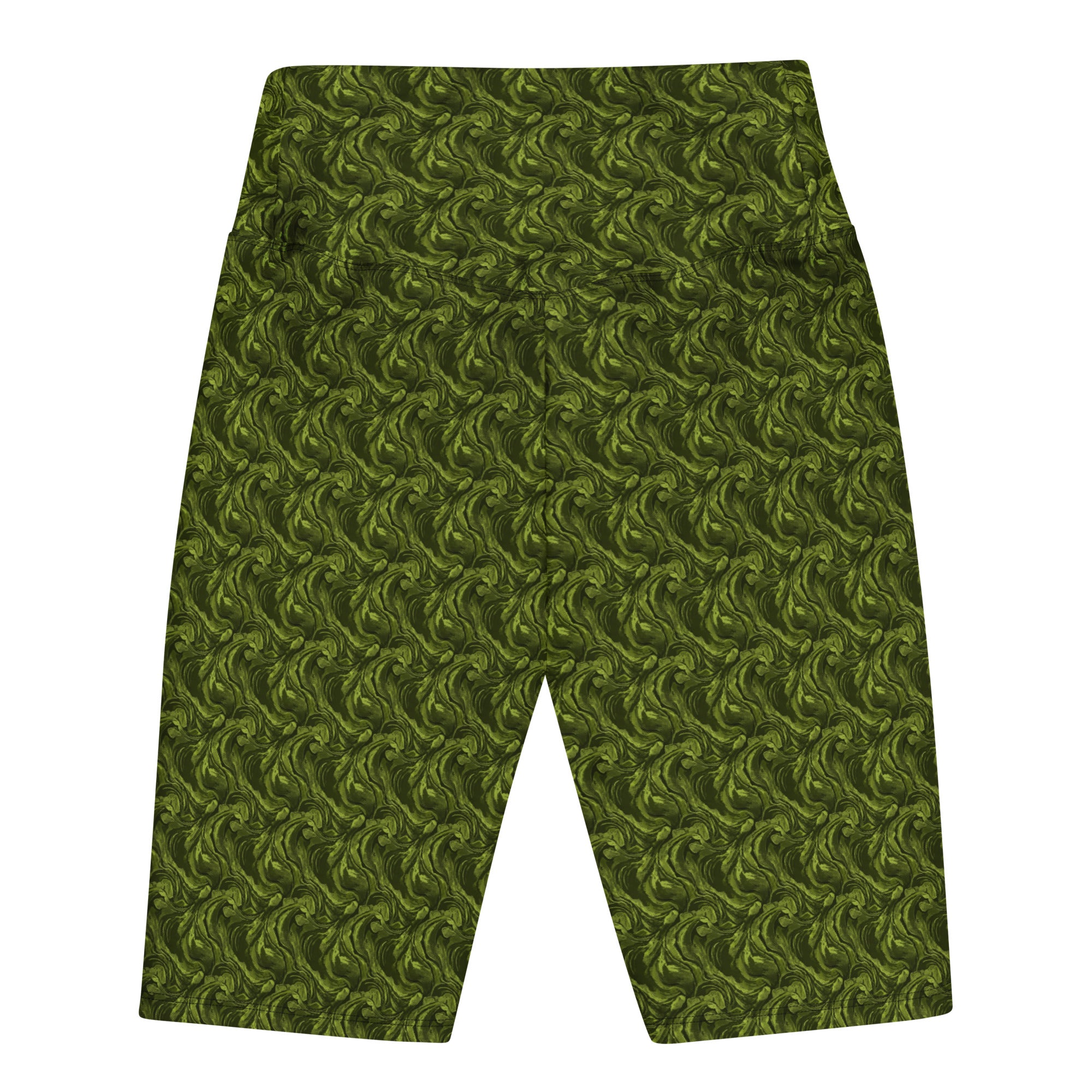 Olive Green Velvet Bike Shorts | GearBunch