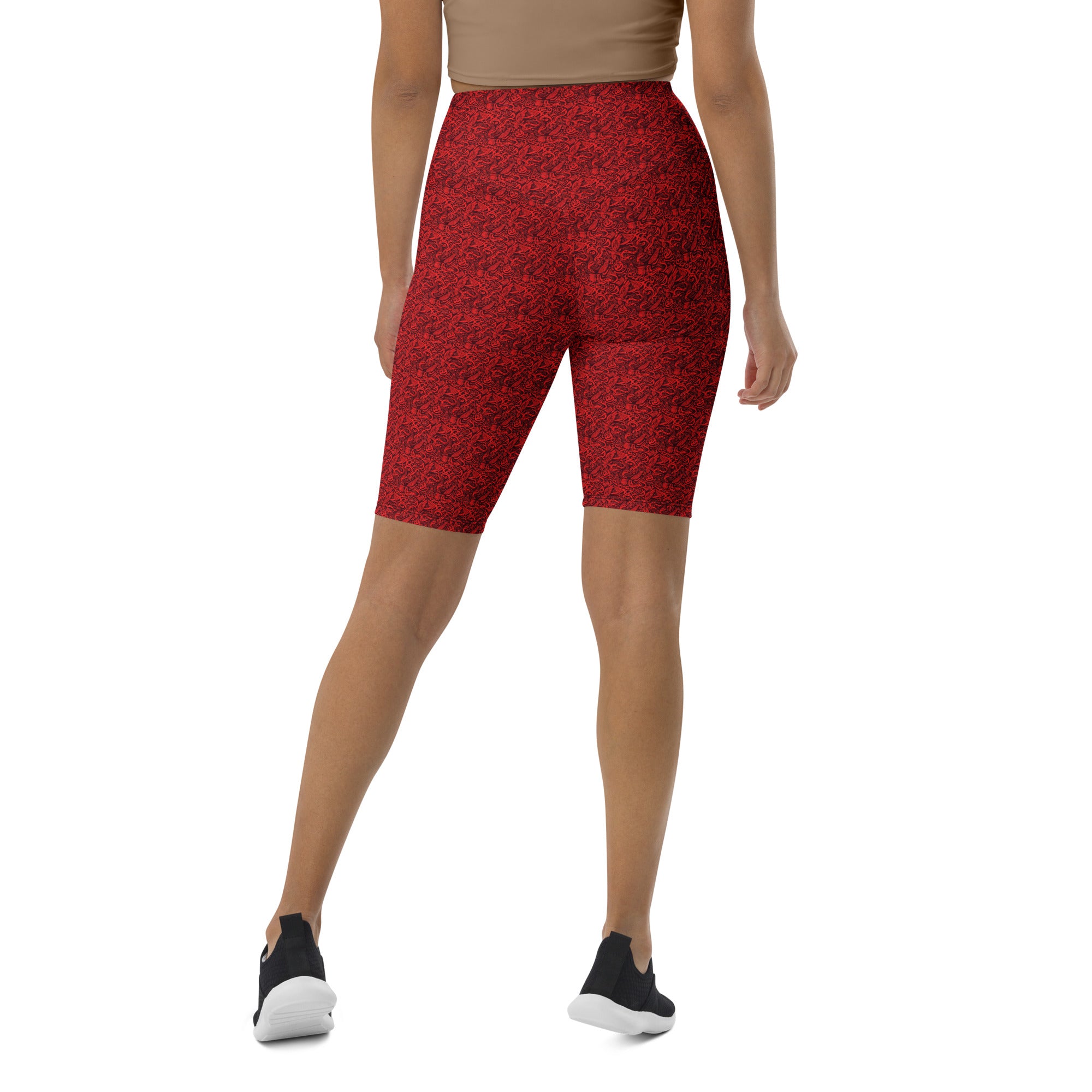 Red Snake Bird Divination Bike Shorts | GearBunch