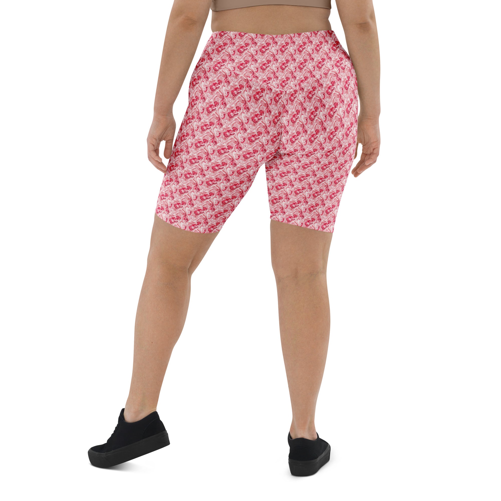 Cherry Strawberry Cream Bike Shorts | GearBunch