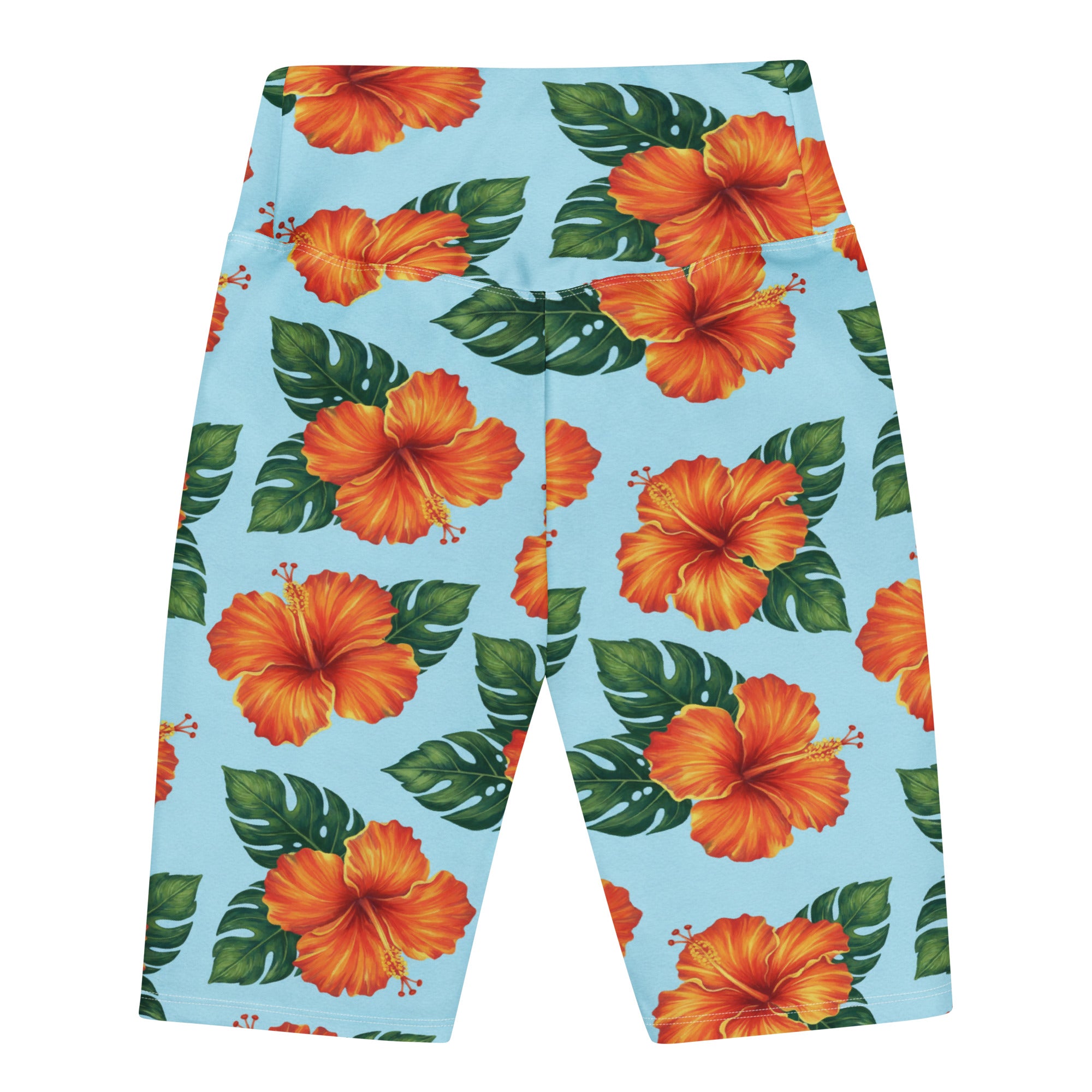 Tropical Hibiscus Bloom Bike Shorts | GearBunch