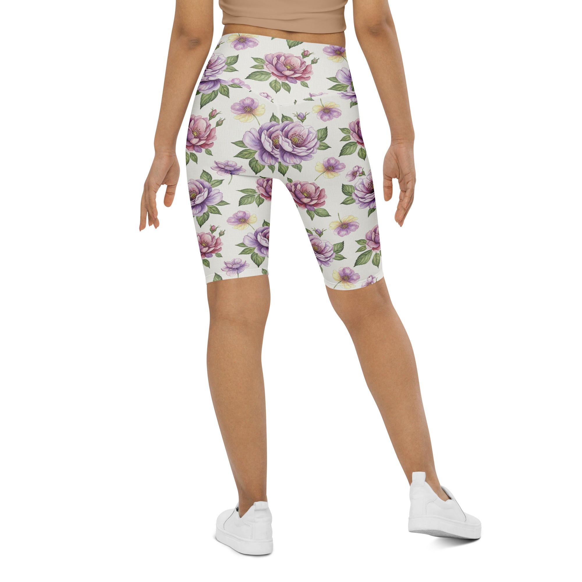 Watercolour Wildflowers Bike Shorts | GearBunch