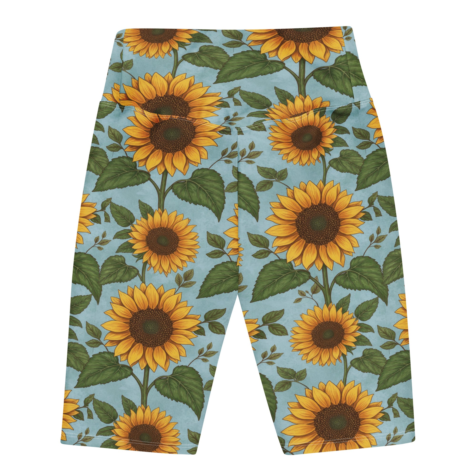 Sunflower Fields Bike Shorts | GearBunch