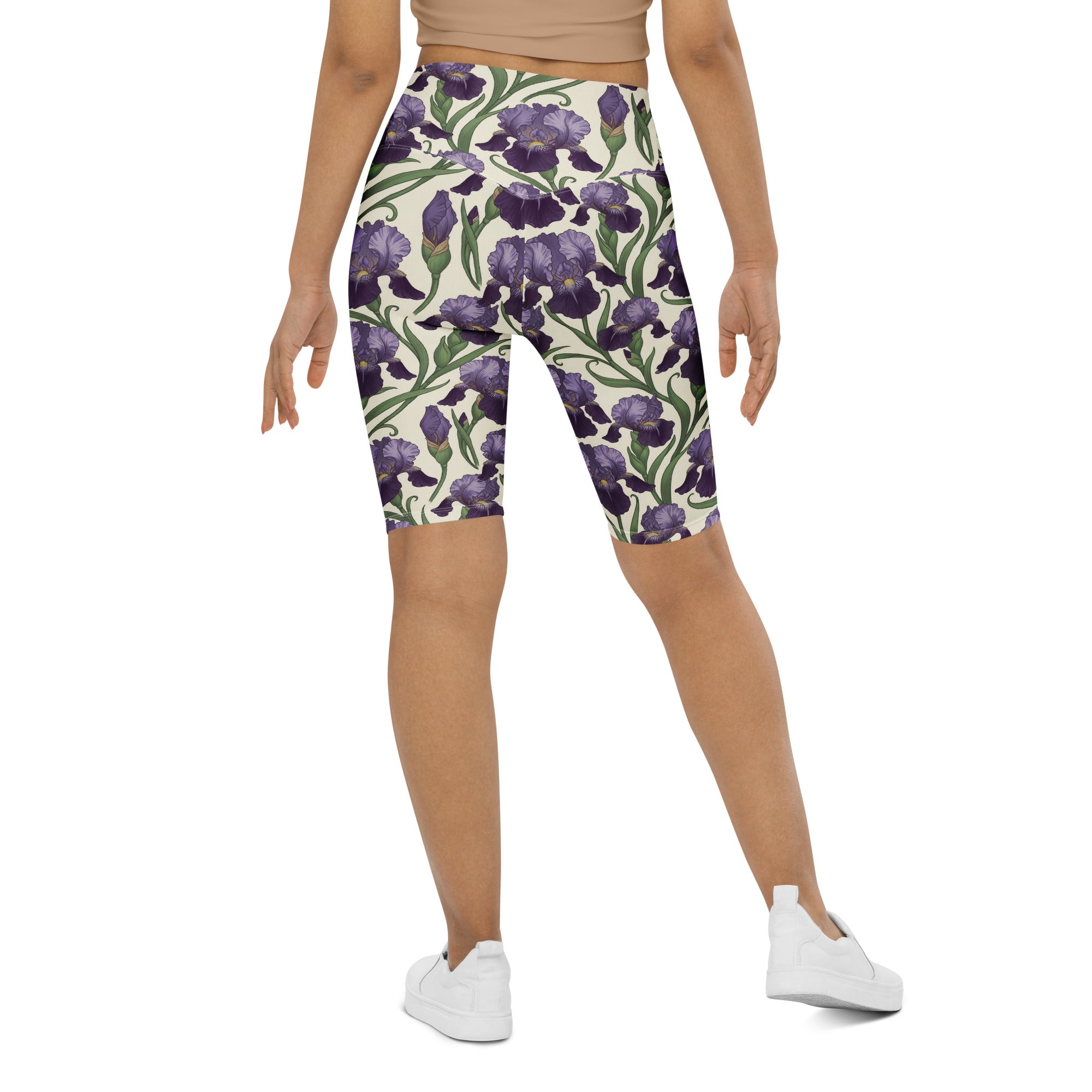 Art Nouveau Iris Bike Shorts | GearBunch