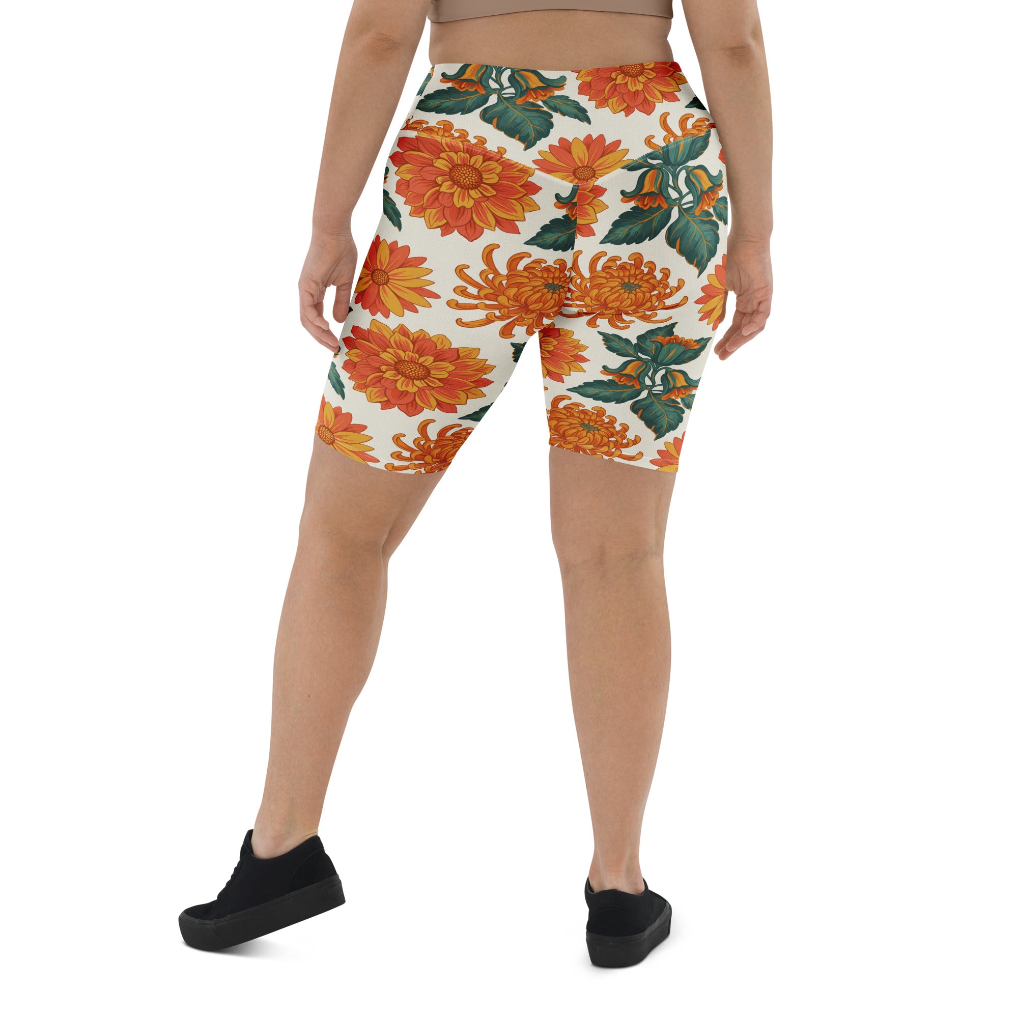 Retro Floral Seventies Bike Shorts | GearBunch