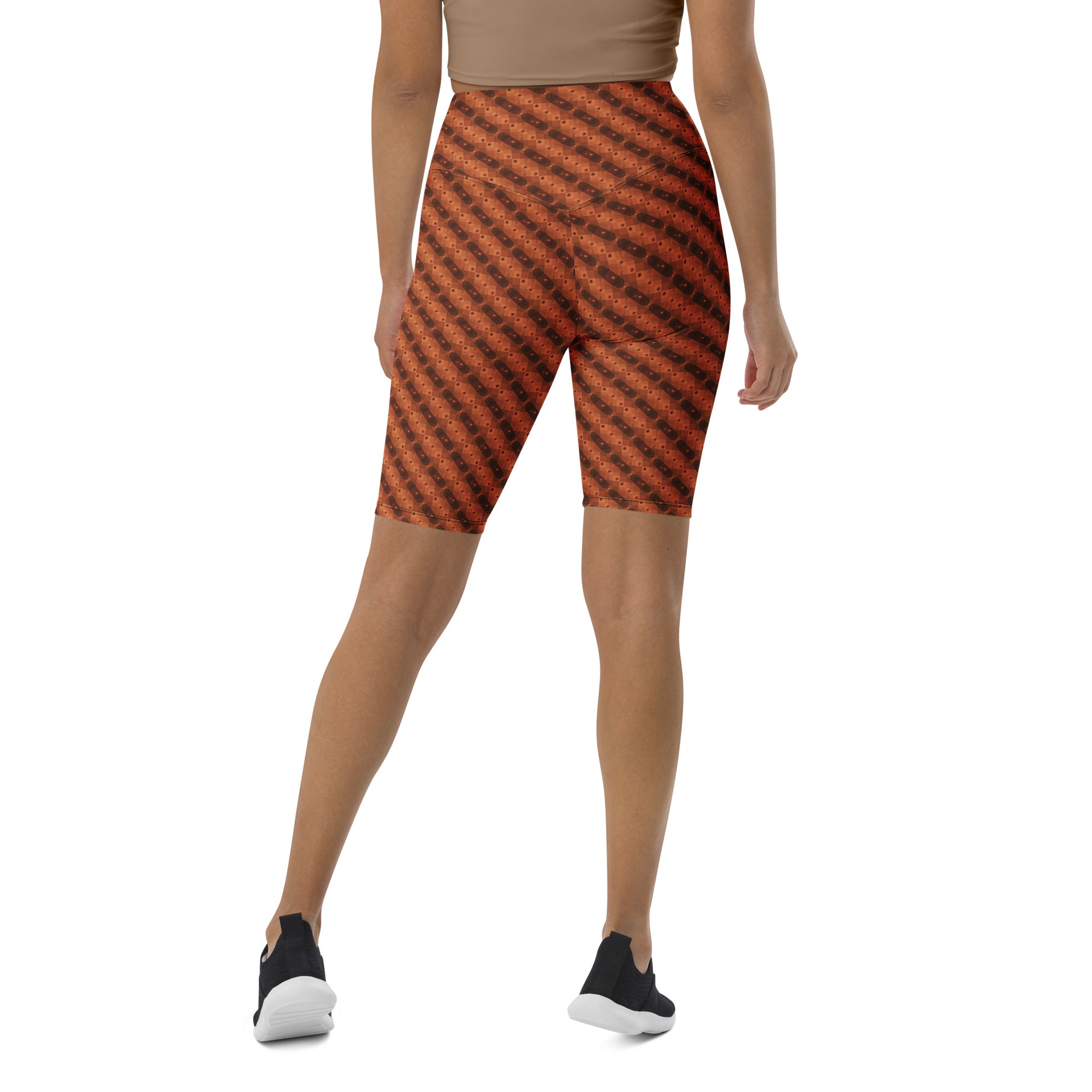 Autumn Gingham Check Bike Shorts | GearBunch