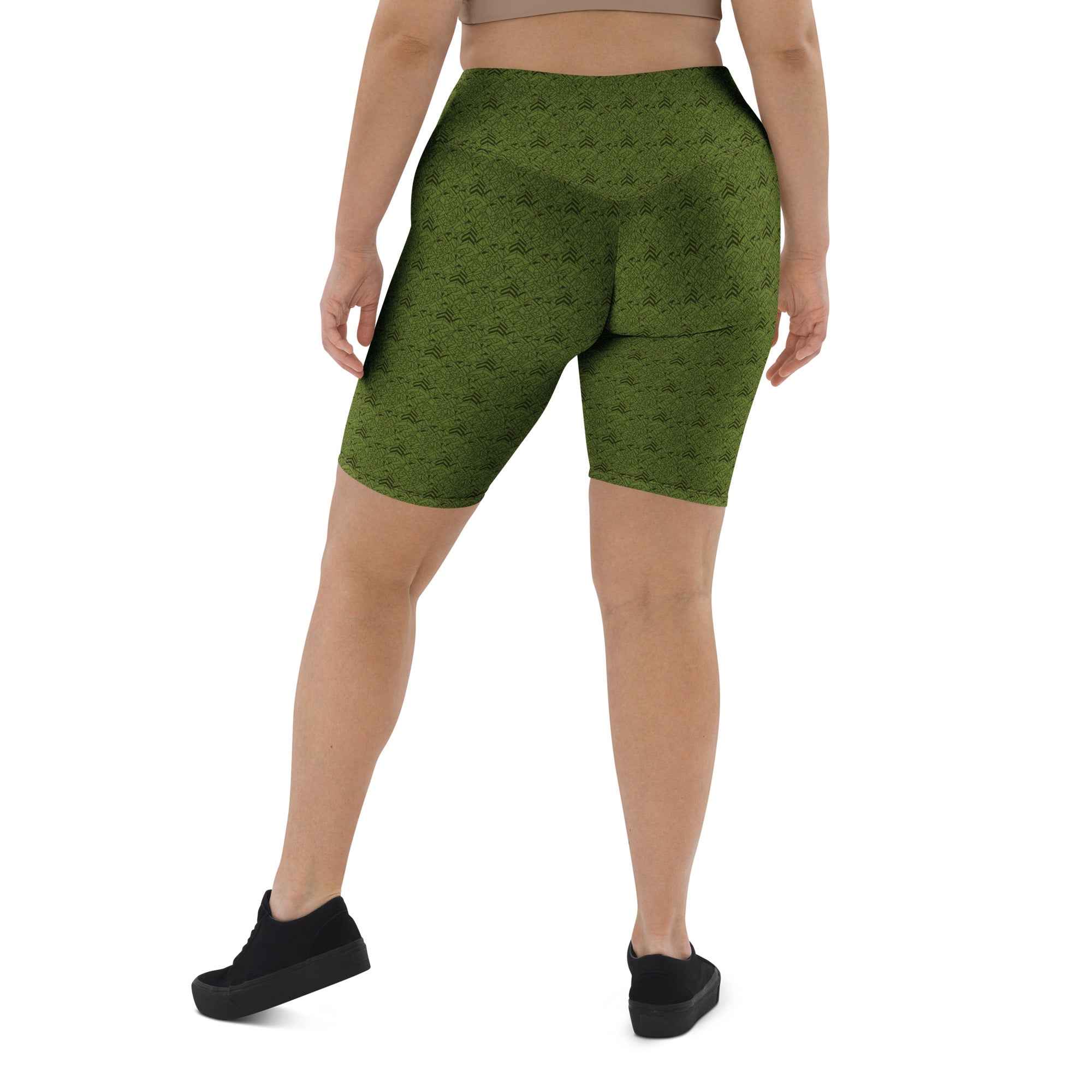 Velvet Olive Green Bike Shorts | GearBunch