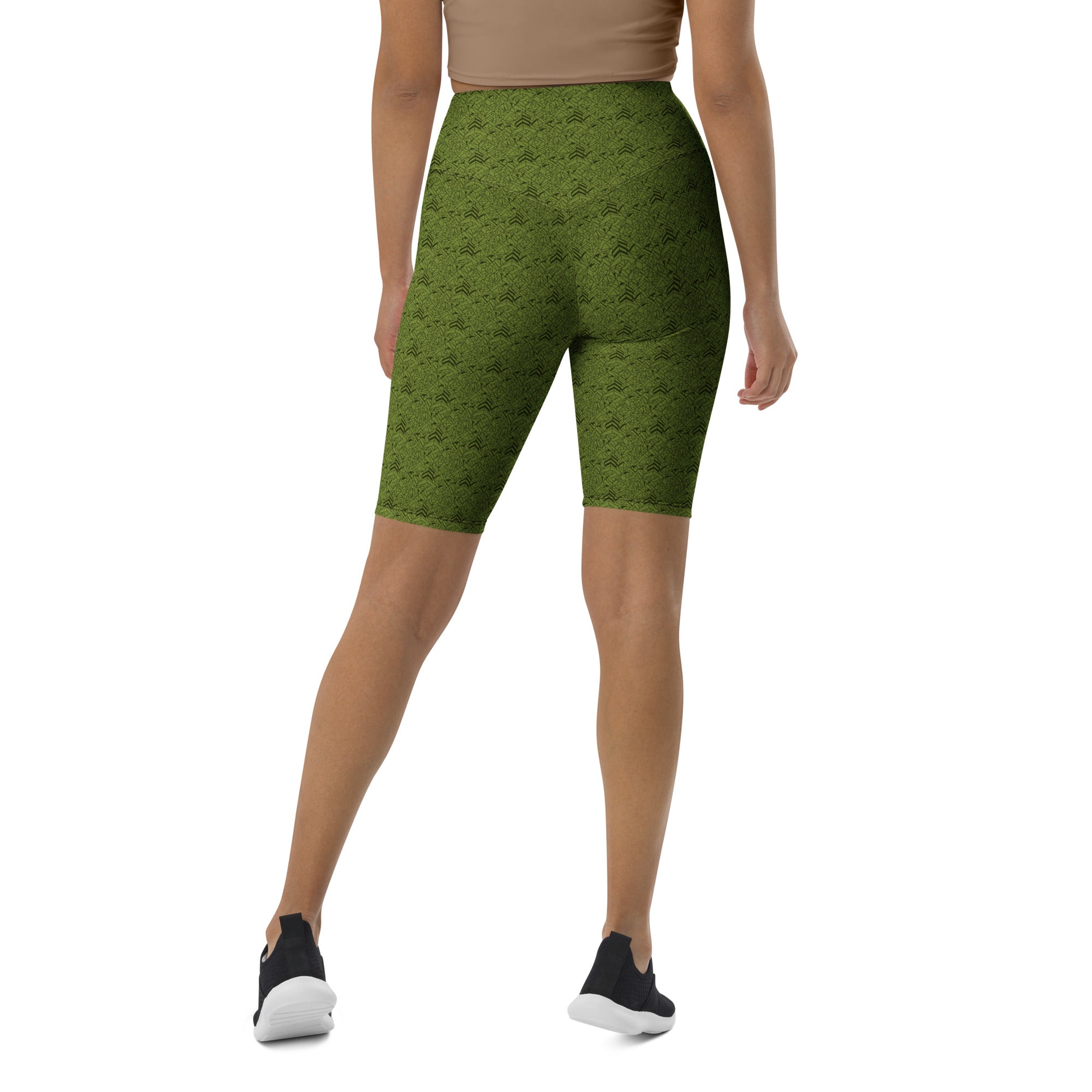 Velvet Olive Green Bike Shorts | GearBunch