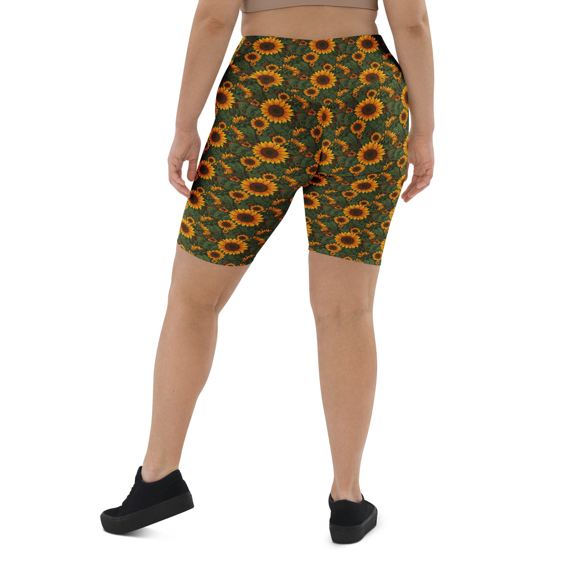 Sunflower Cross Bike Shorts | GearBunch