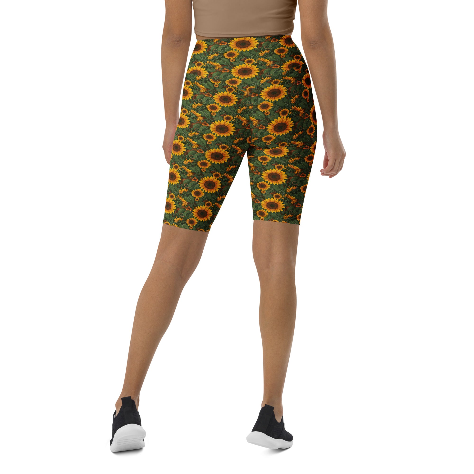 Sunflower Cross Bike Shorts | GearBunch