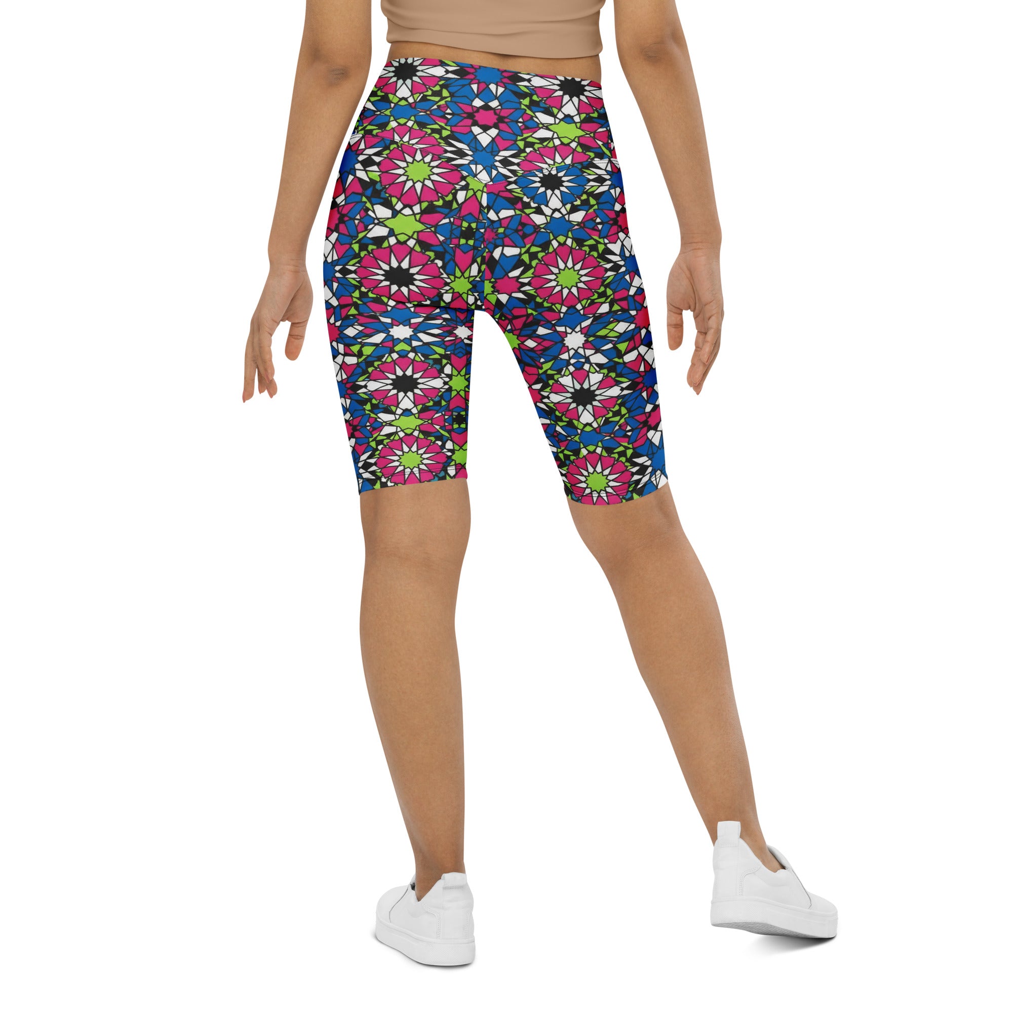 Zellige Electric Neon Bike Shorts | GearBunch