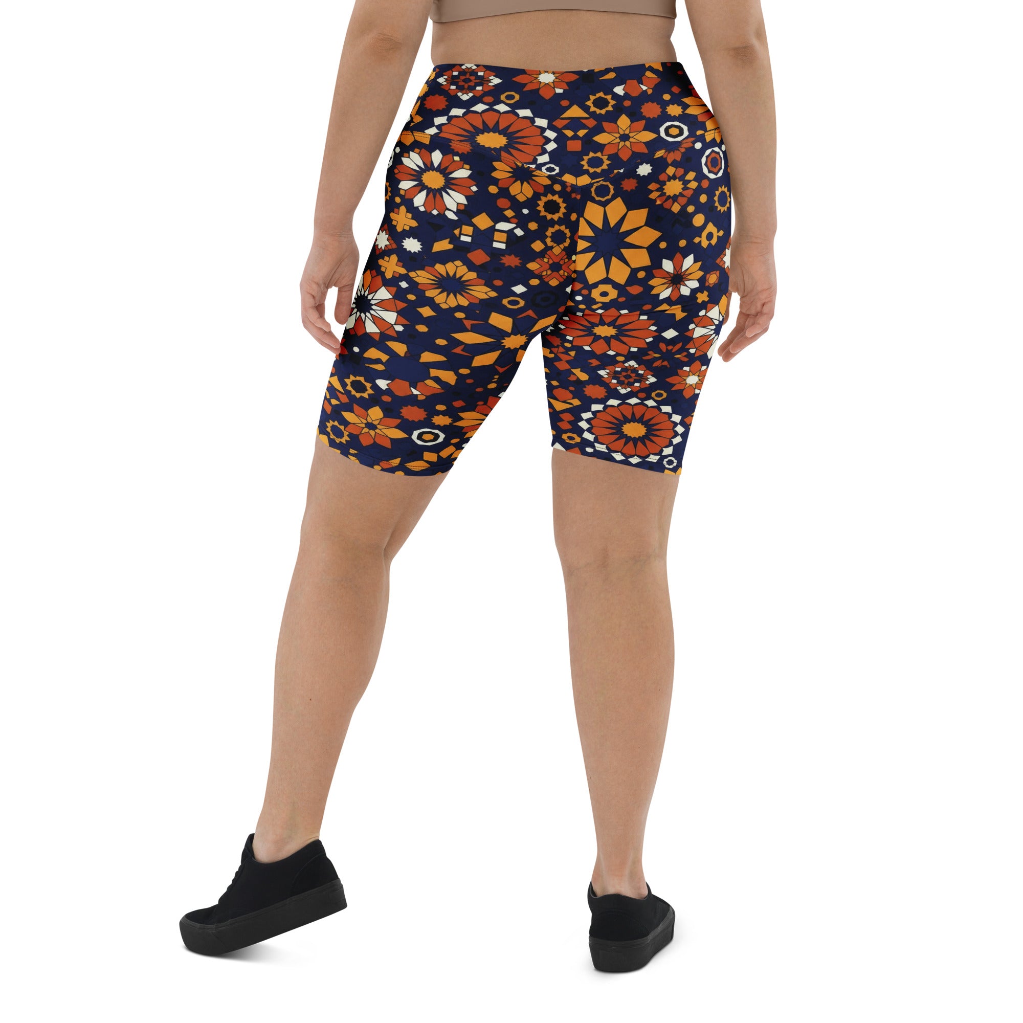 Zellige Indigo Saffron Bike Shorts | GearBunch