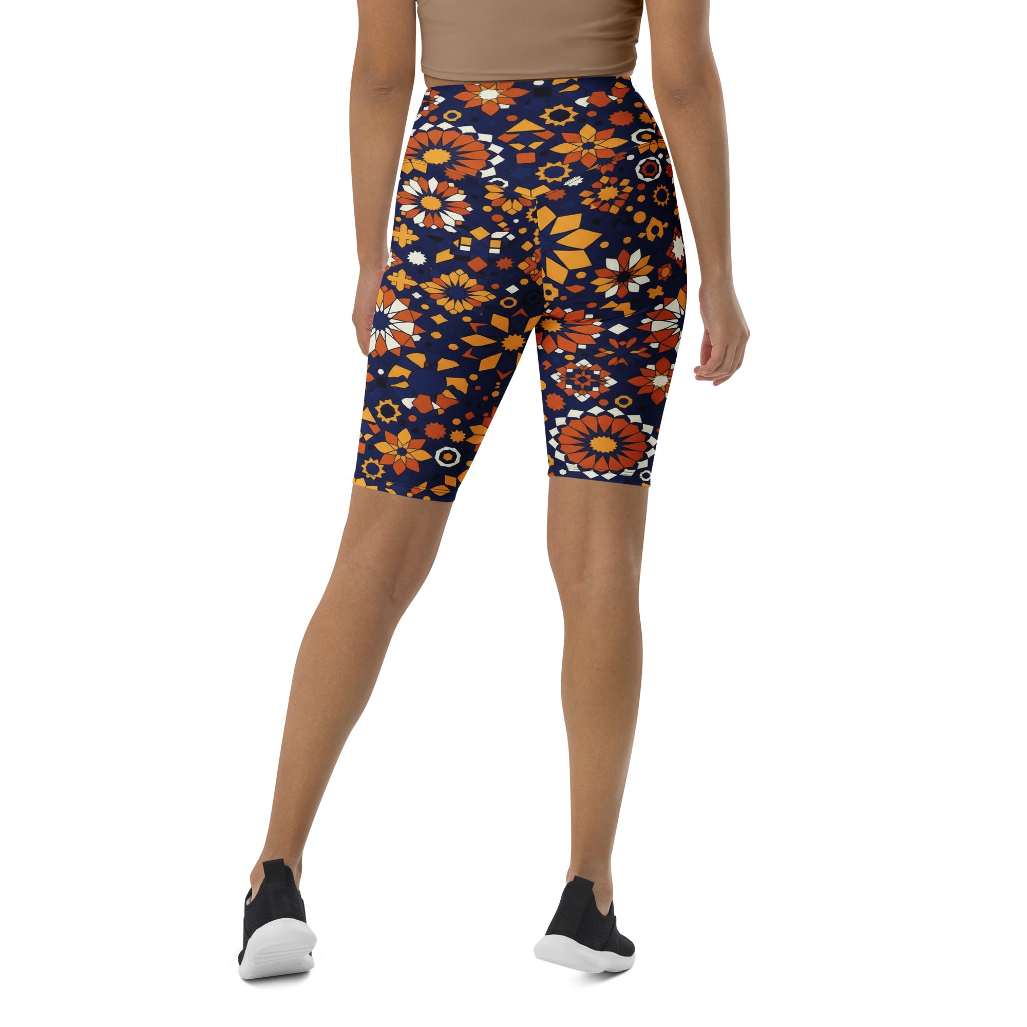 Zellige Indigo Saffron Bike Shorts | GearBunch