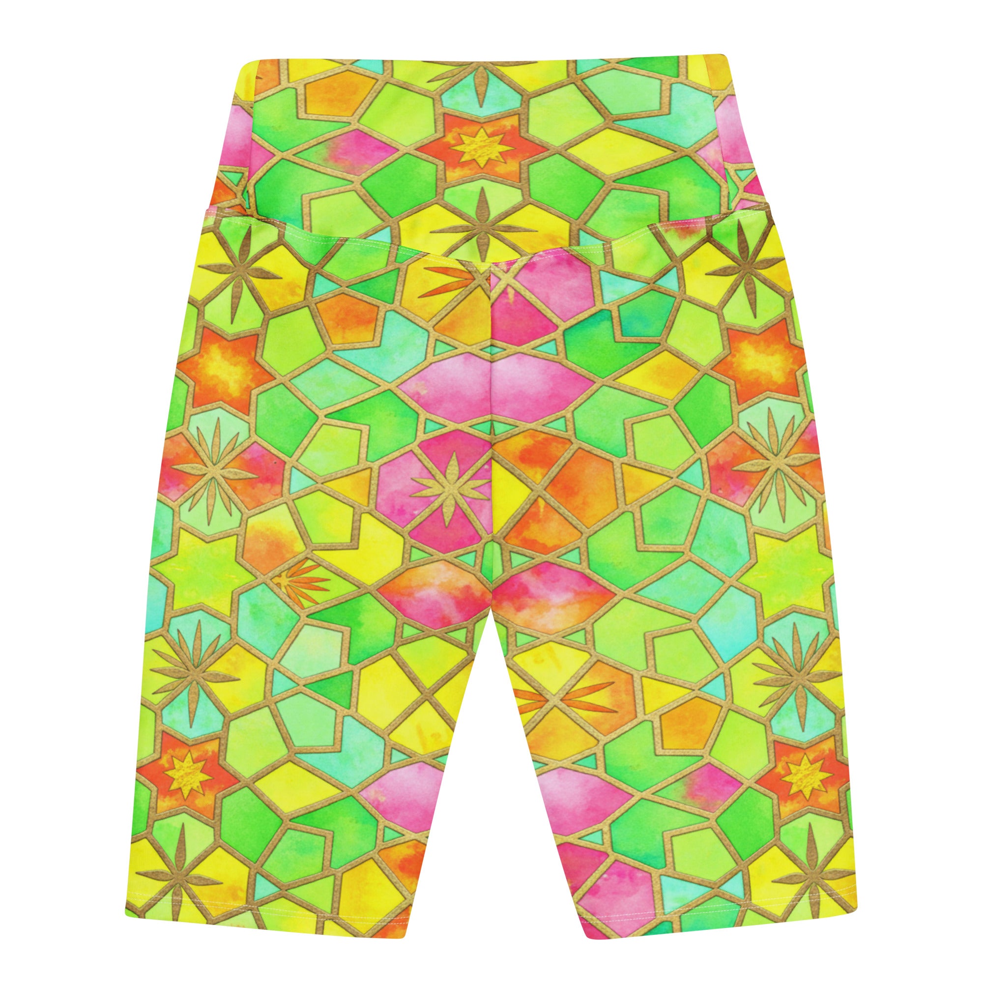 Arabic Watercolour Tropical Punch Bike Shorts | GearBunch