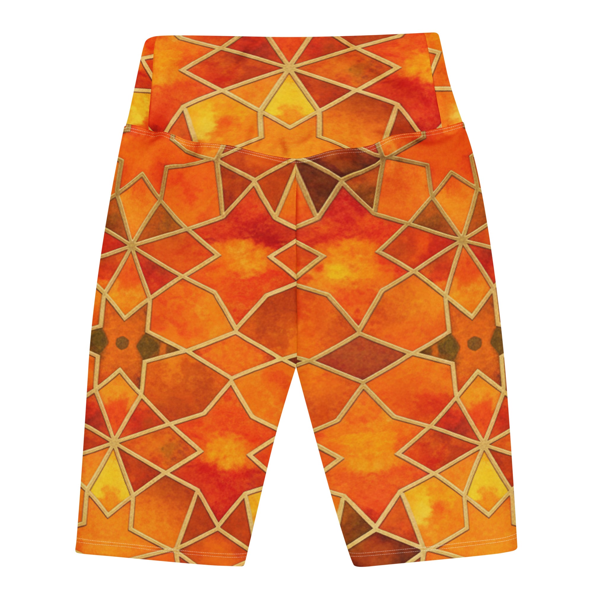 Arabic Watercolour Autumn Spice Bike Shorts | GearBunch