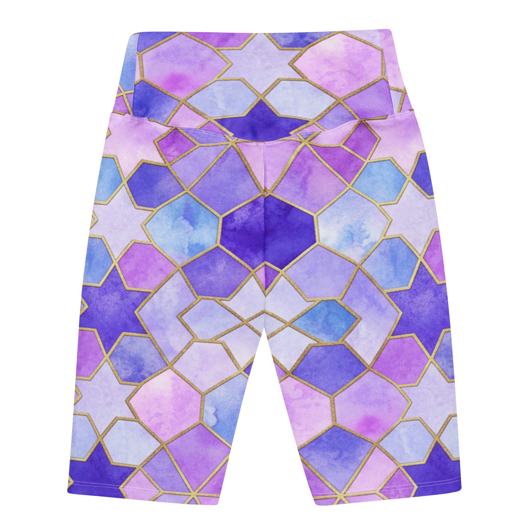 Arabic Watercolour Lavender Fields Bike Shorts | GearBunch