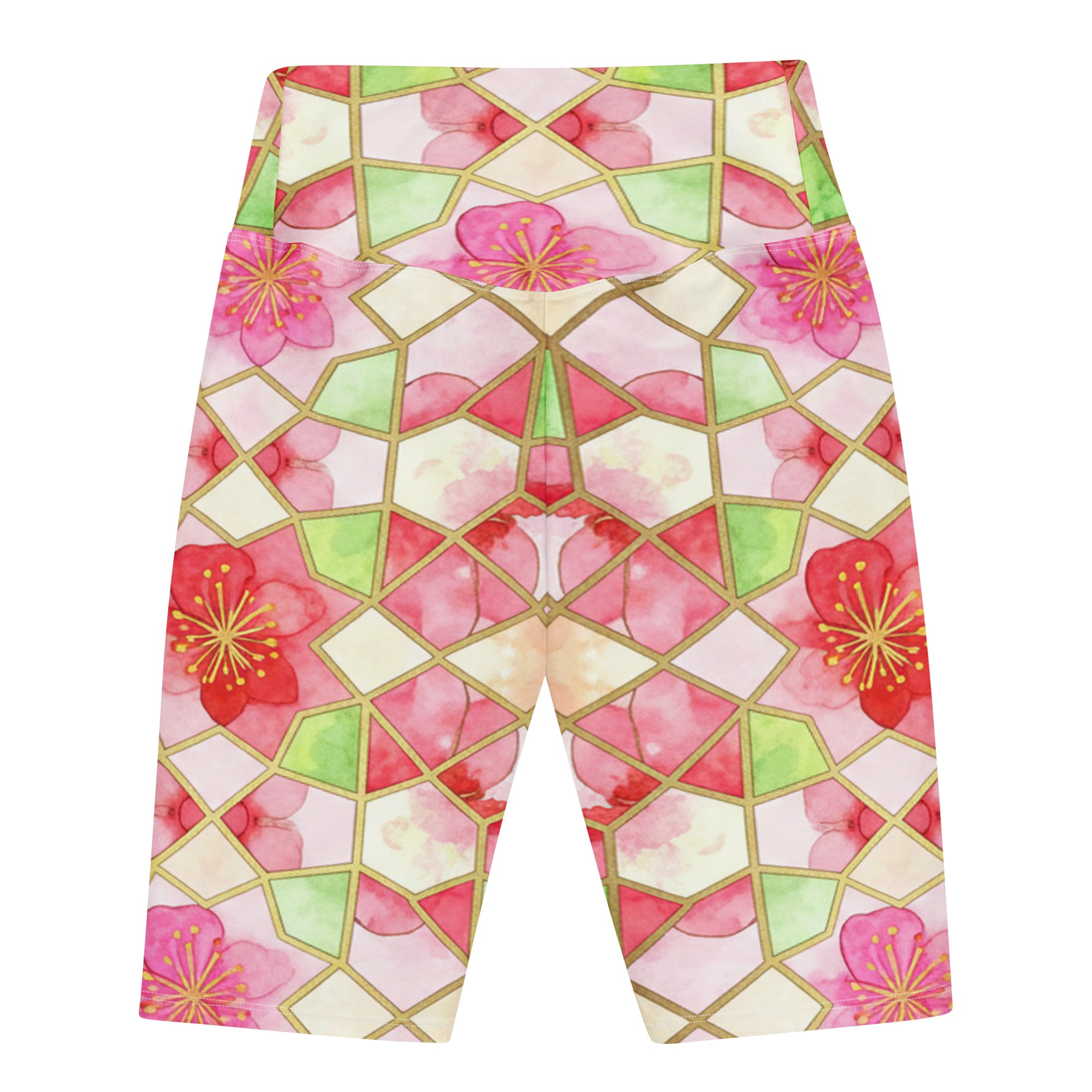 Arabic Watercolour Cherry Blossom Bike Shorts | GearBunch