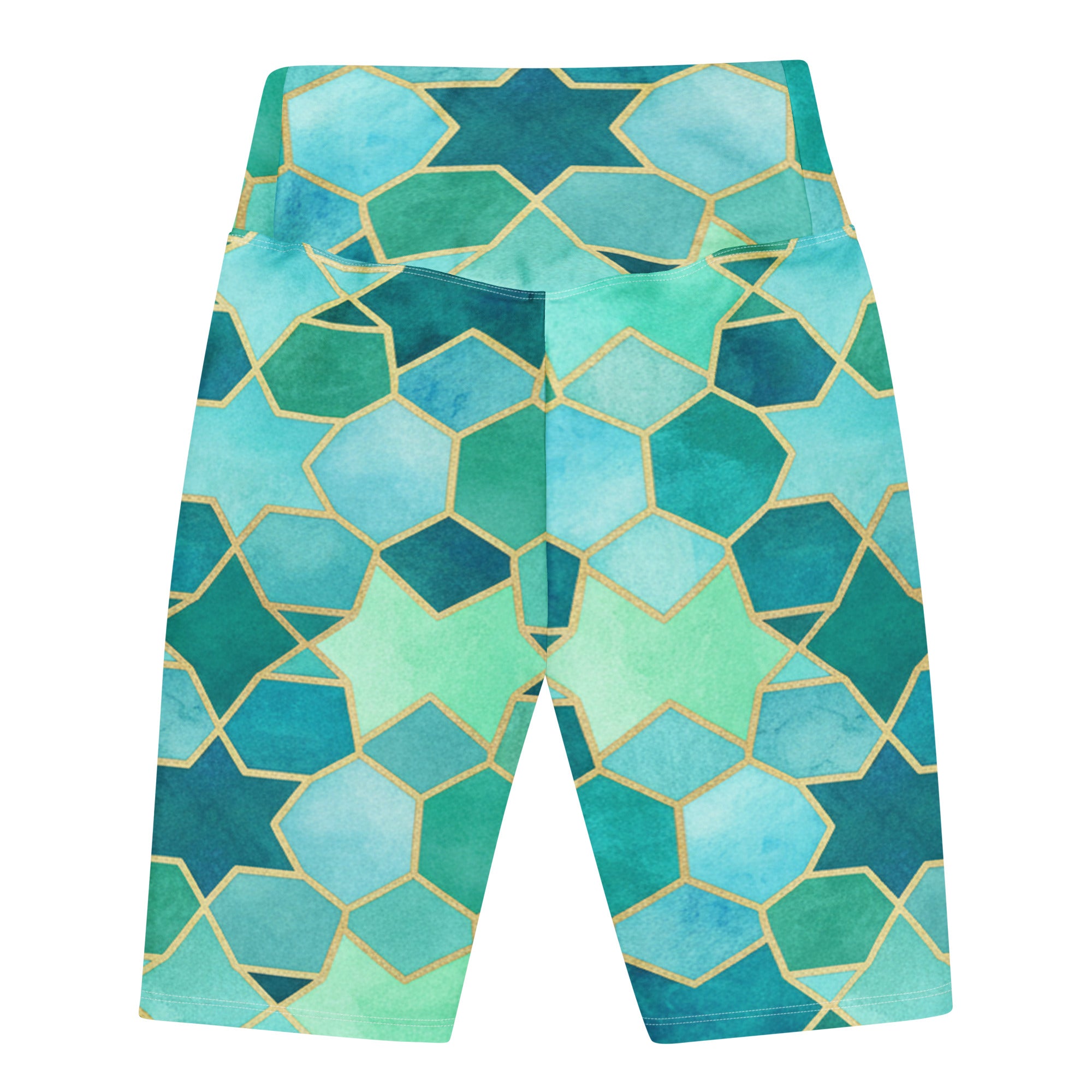 Arabic Watercolour Lagoon Bike Shorts | GearBunch