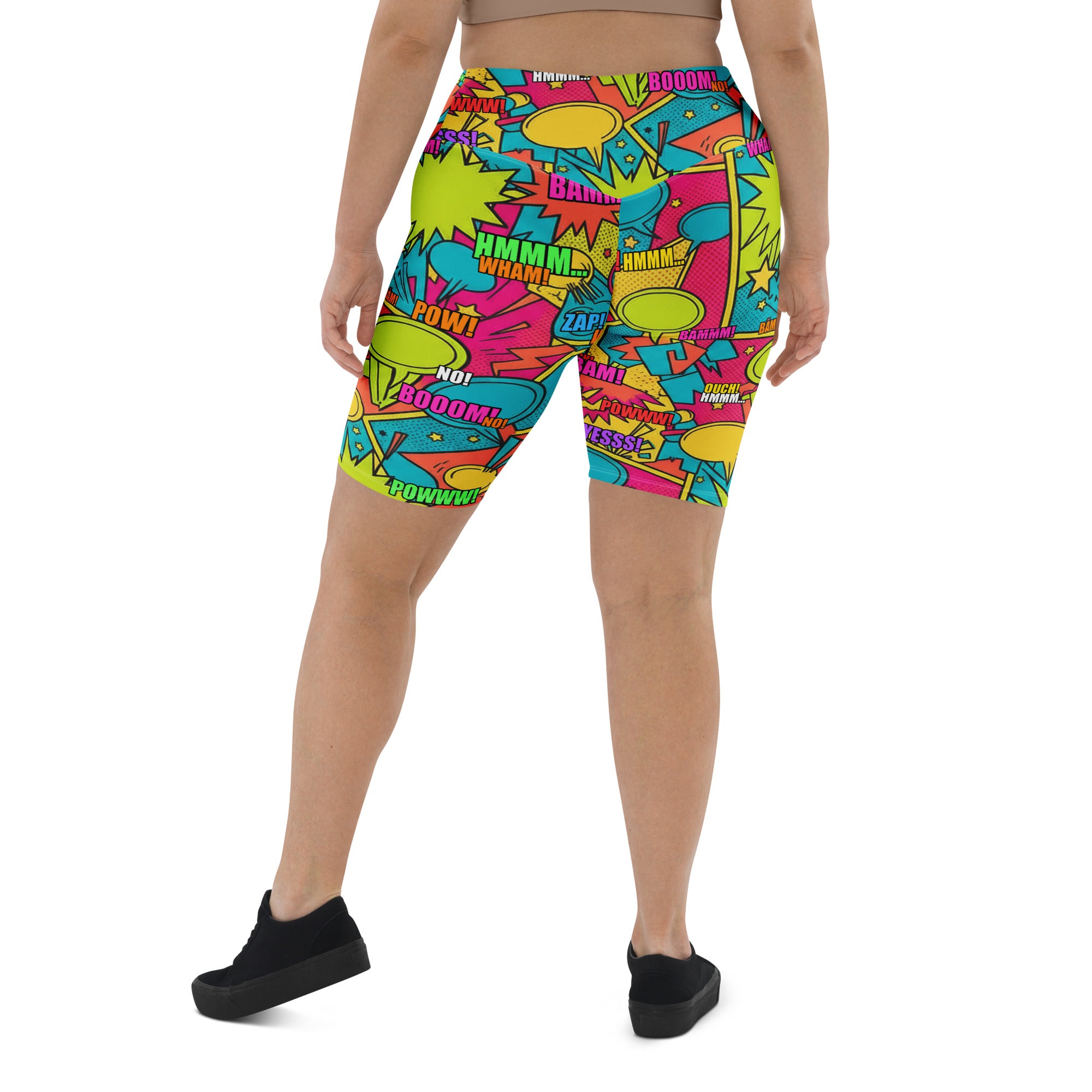 Comic Pop Tropical Bike Shorts | GearBunch