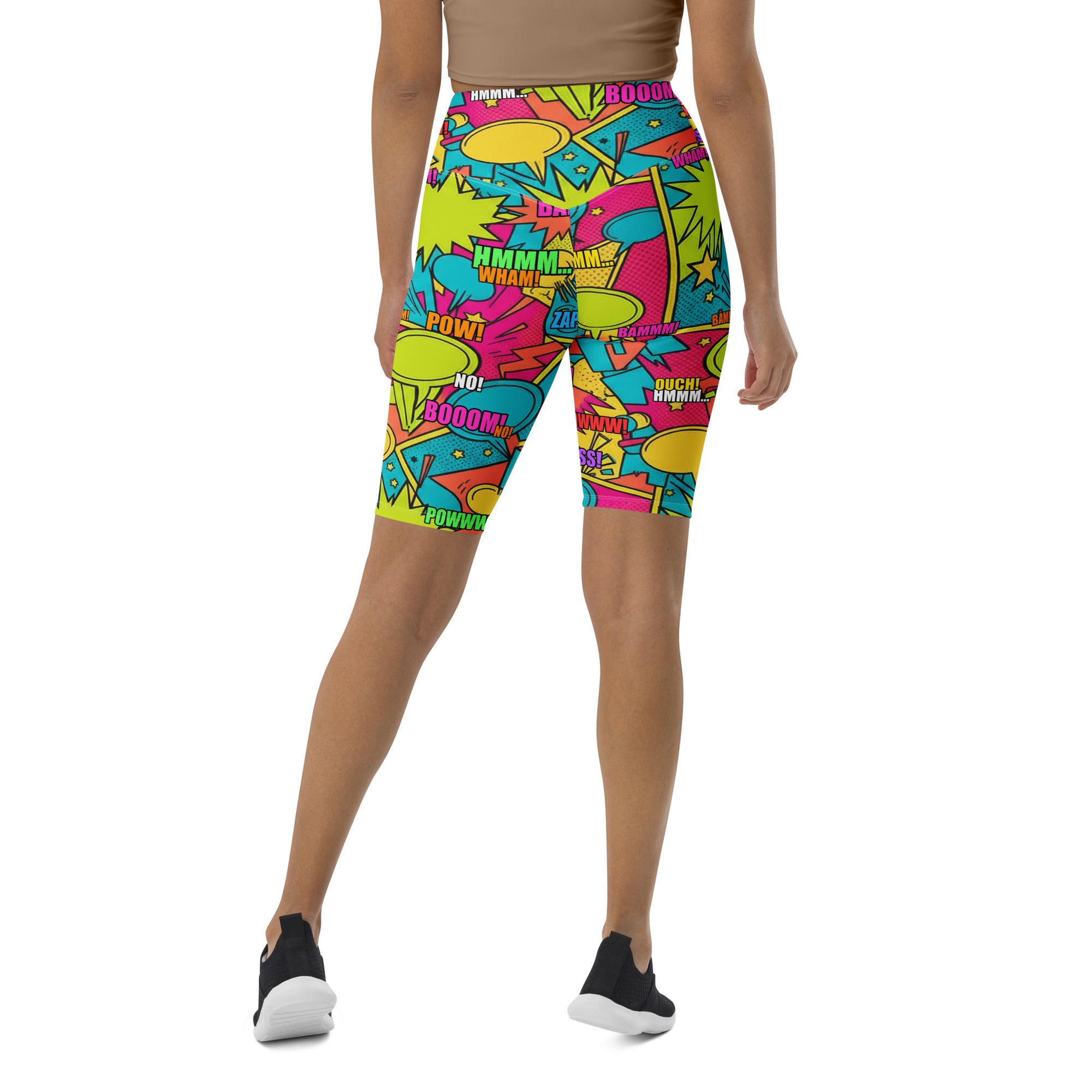 Comic Pop Tropical Bike Shorts | GearBunch