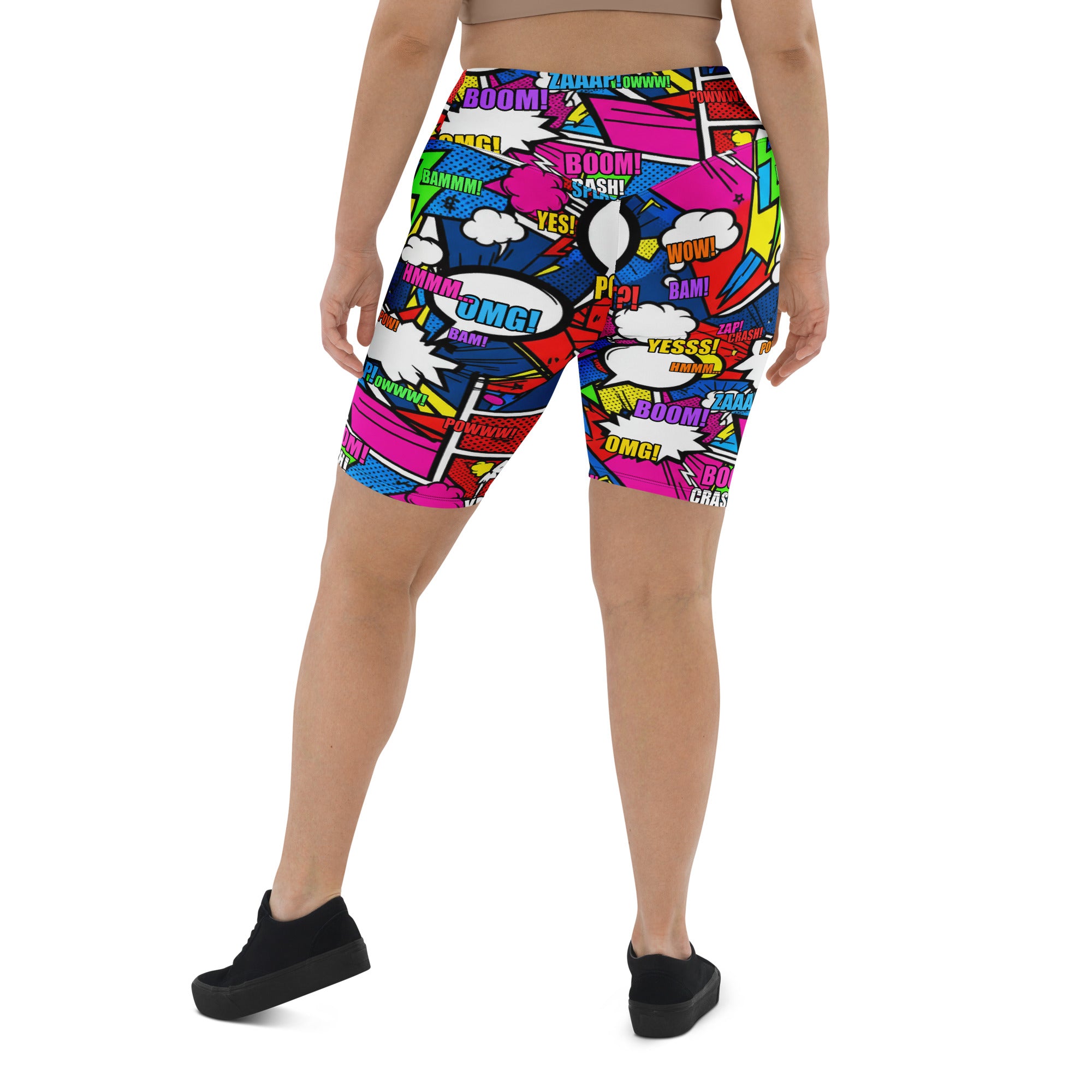 Comic Strip Ninja Night Bike Shorts | GearBunch