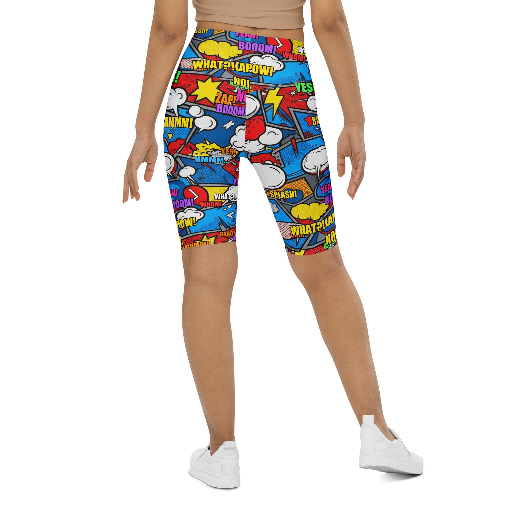 Comic Strip Robot Wars Bike Shorts | GearBunch