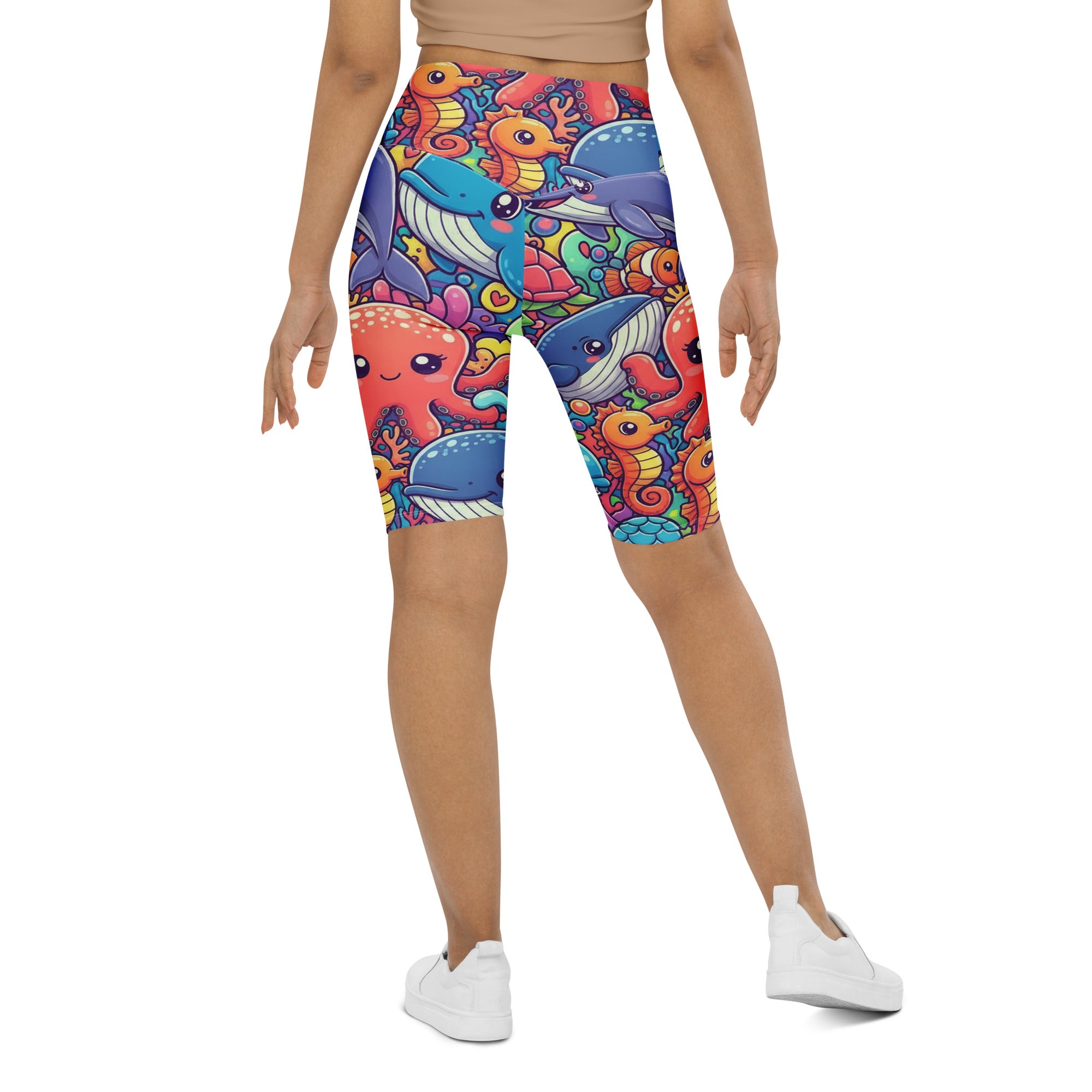 Ocean Creatures Bike Shorts | GearBunch