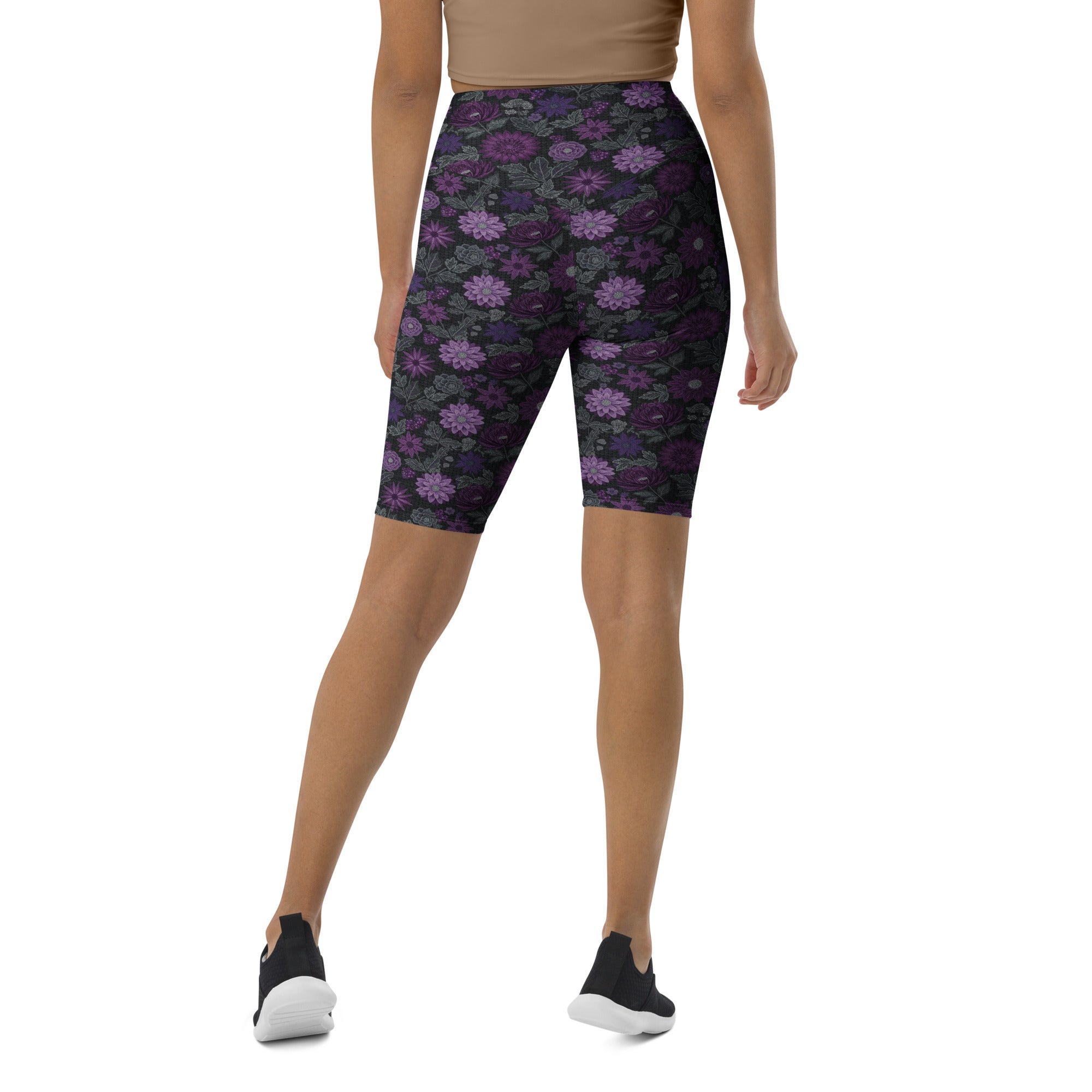 Jewel Paillette Orchid Bike Shorts | GearBunch