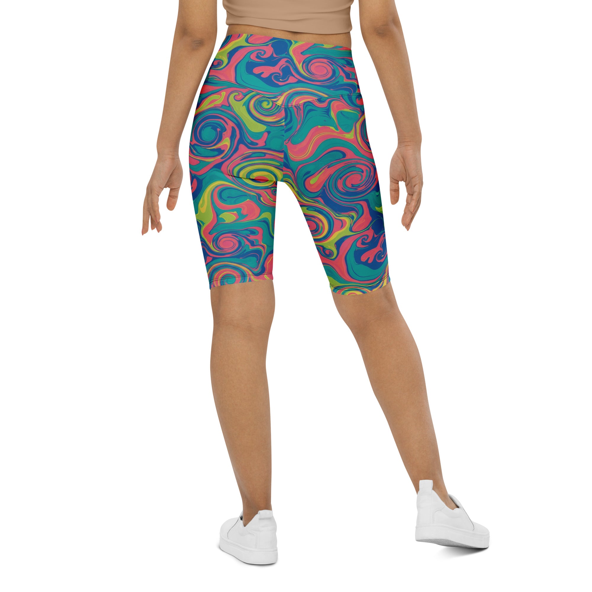 Liquid Marble Tropical Paradise Bike Shorts | GearBunch