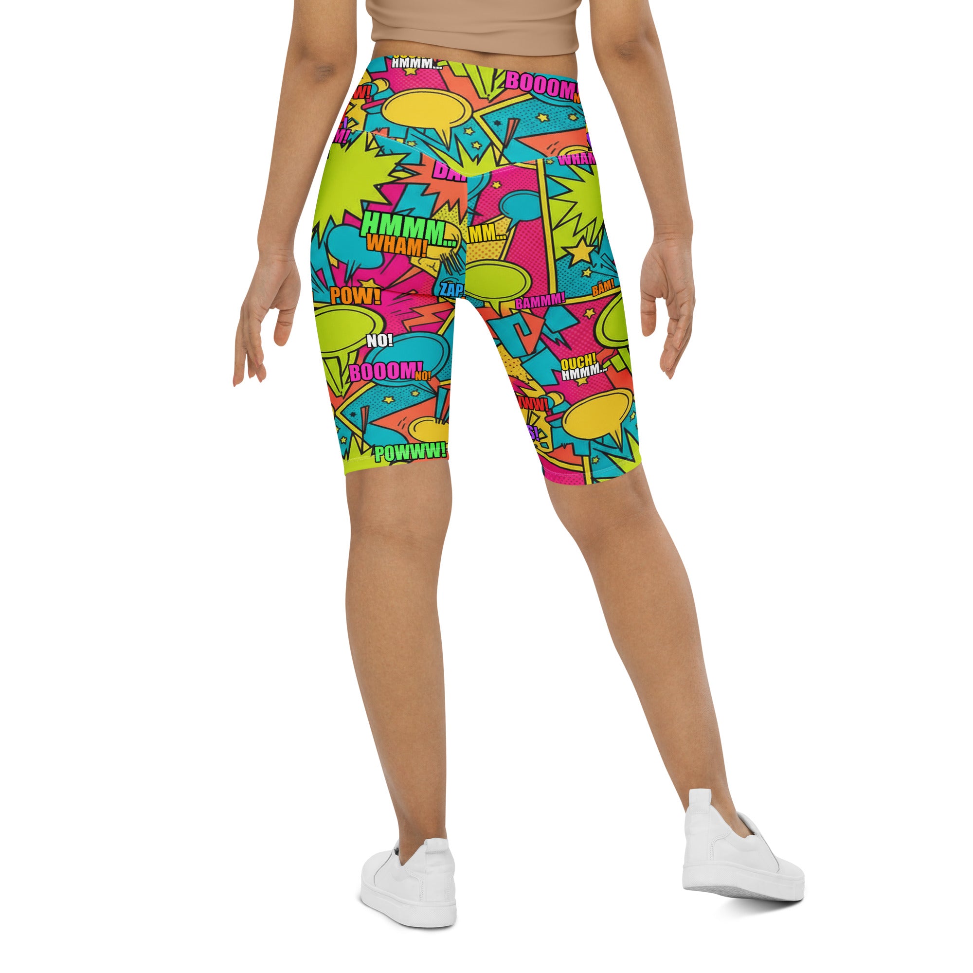 Comic Pop Tropical Bike Shorts | GearBunch