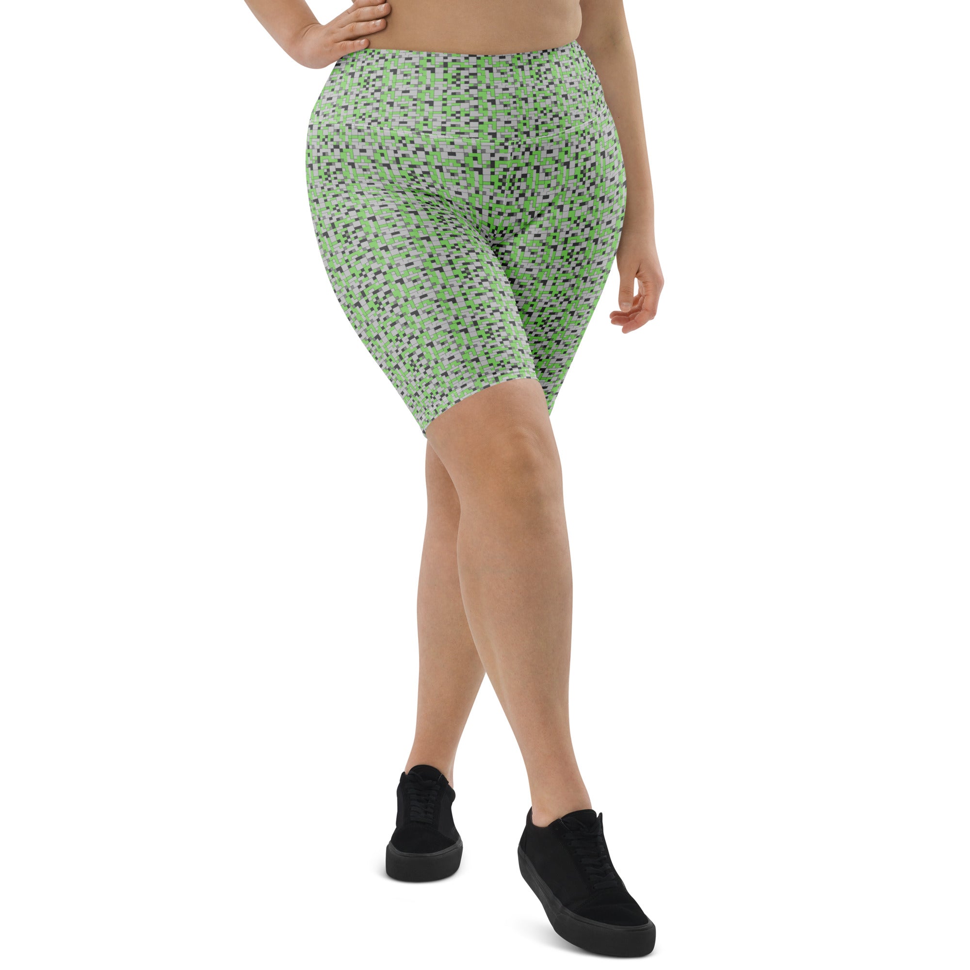 Small Blocks Geometric Bike Shorts | GearBunch