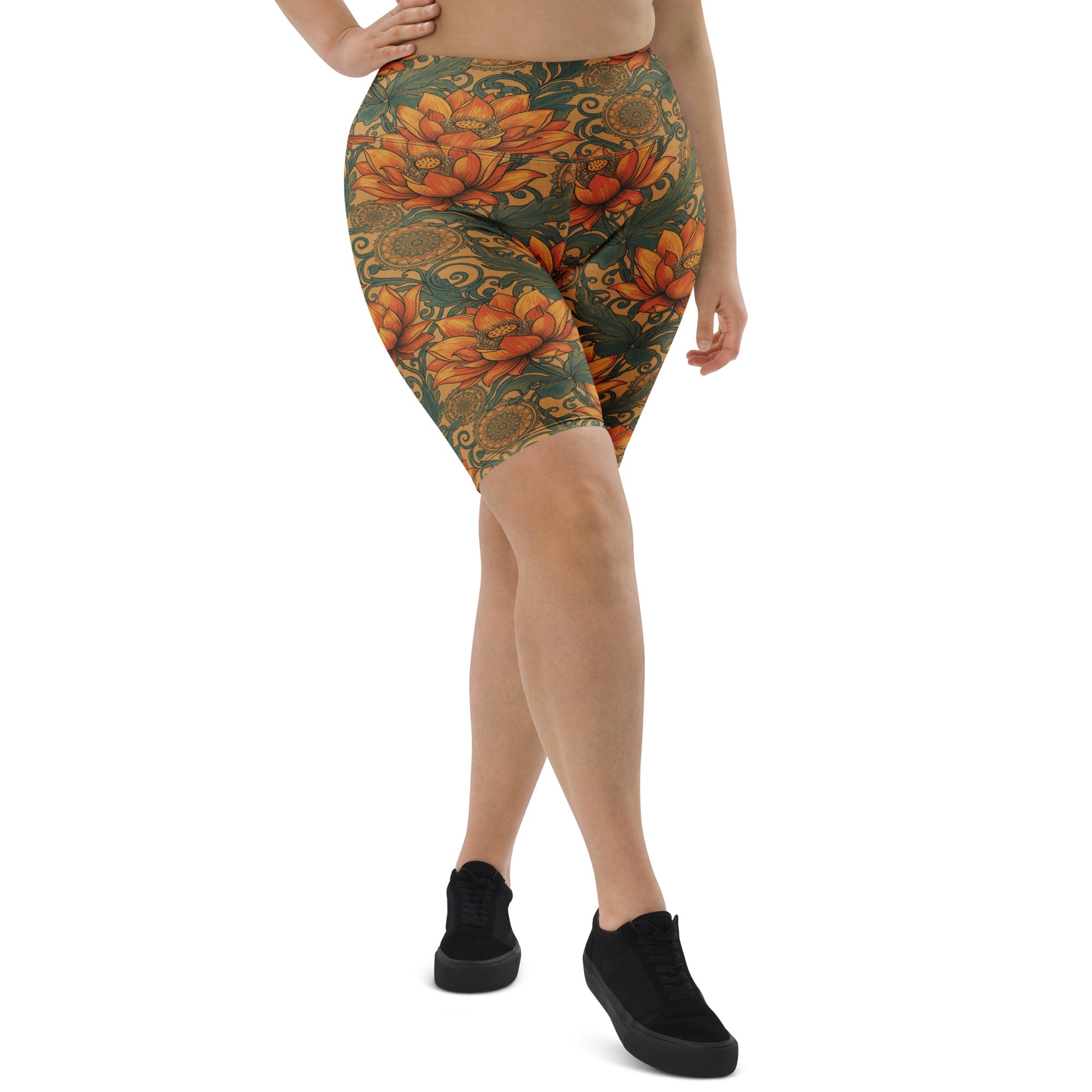 Boho Lotus and Mandalas Bike Shorts | GearBunch