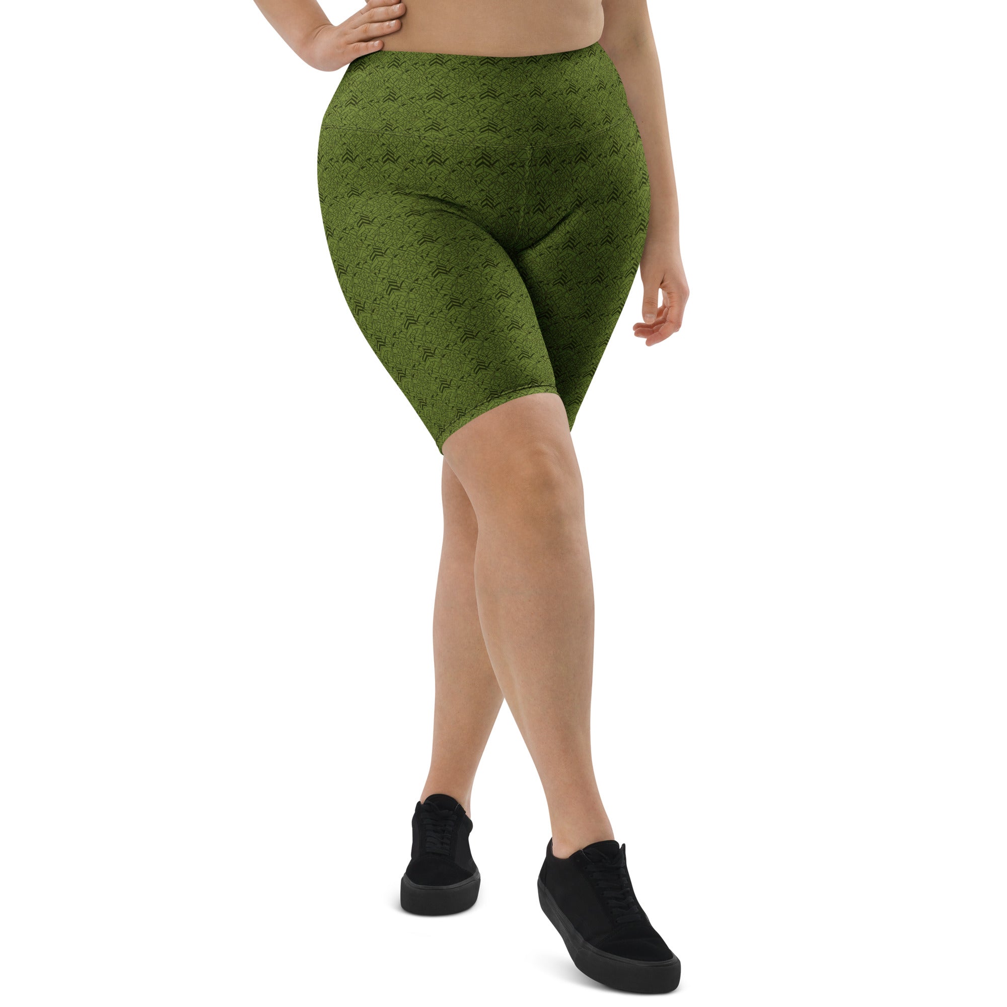 Velvet Olive Green Bike Shorts | GearBunch