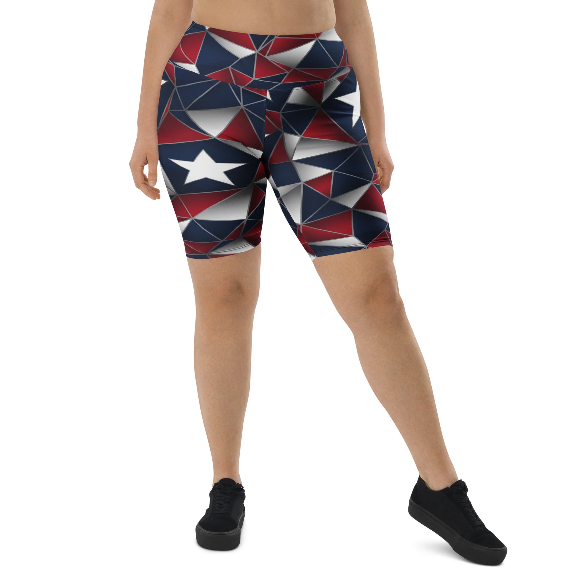 Geometric Flag Prism Bike Shorts | GearBunch