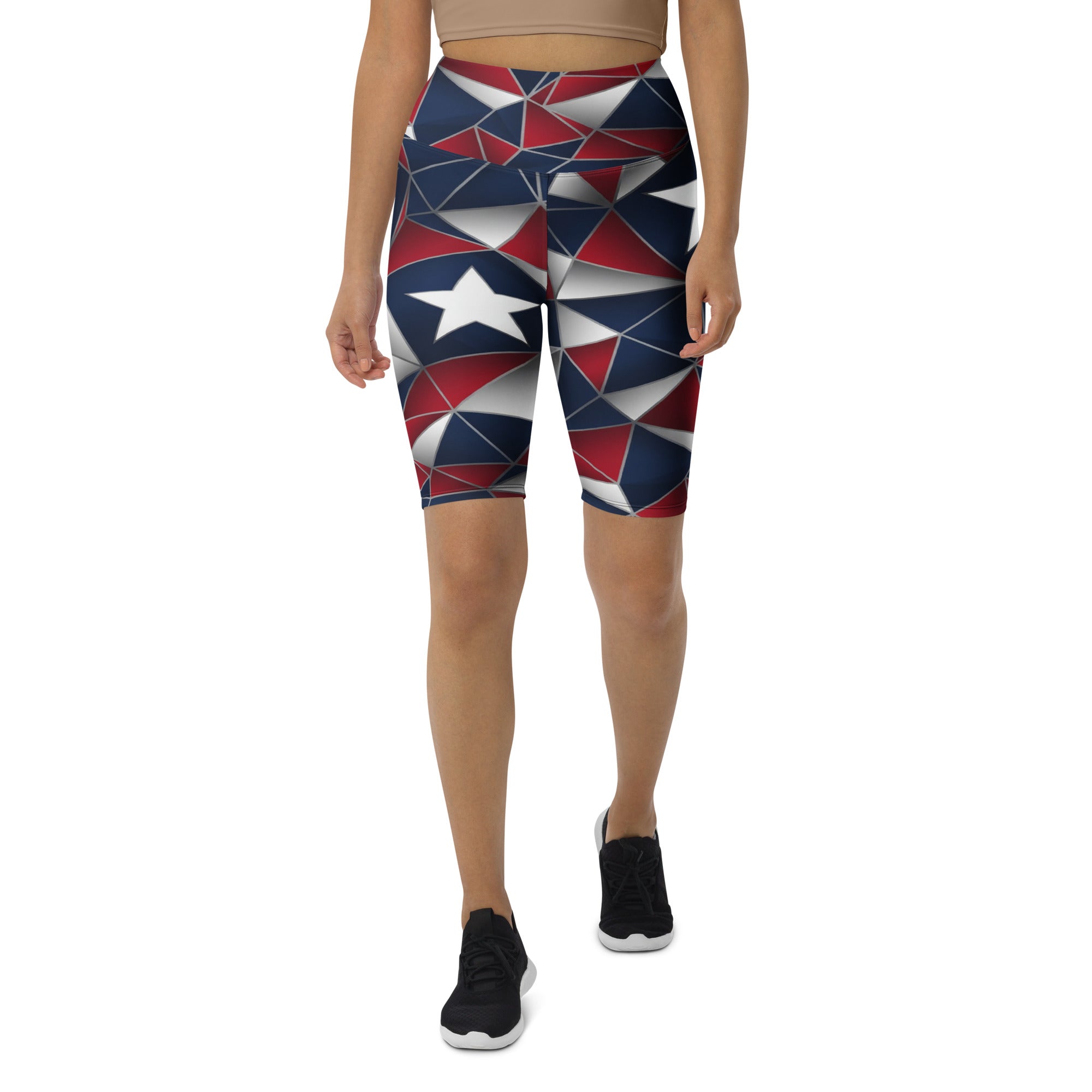 Geometric Flag Prism Bike Shorts | GearBunch
