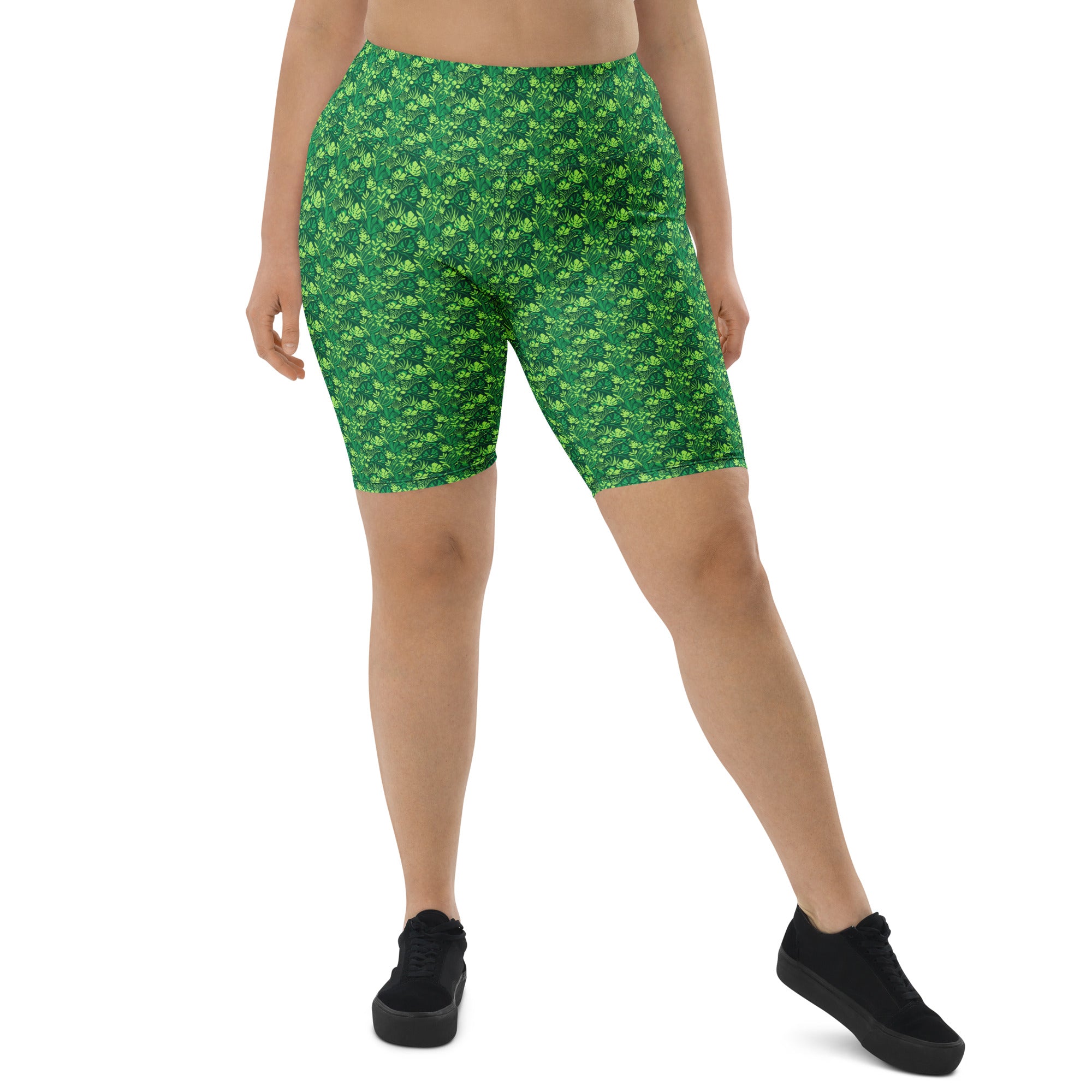 Minimalist Plant Illustration Bike Shorts | GearBunch