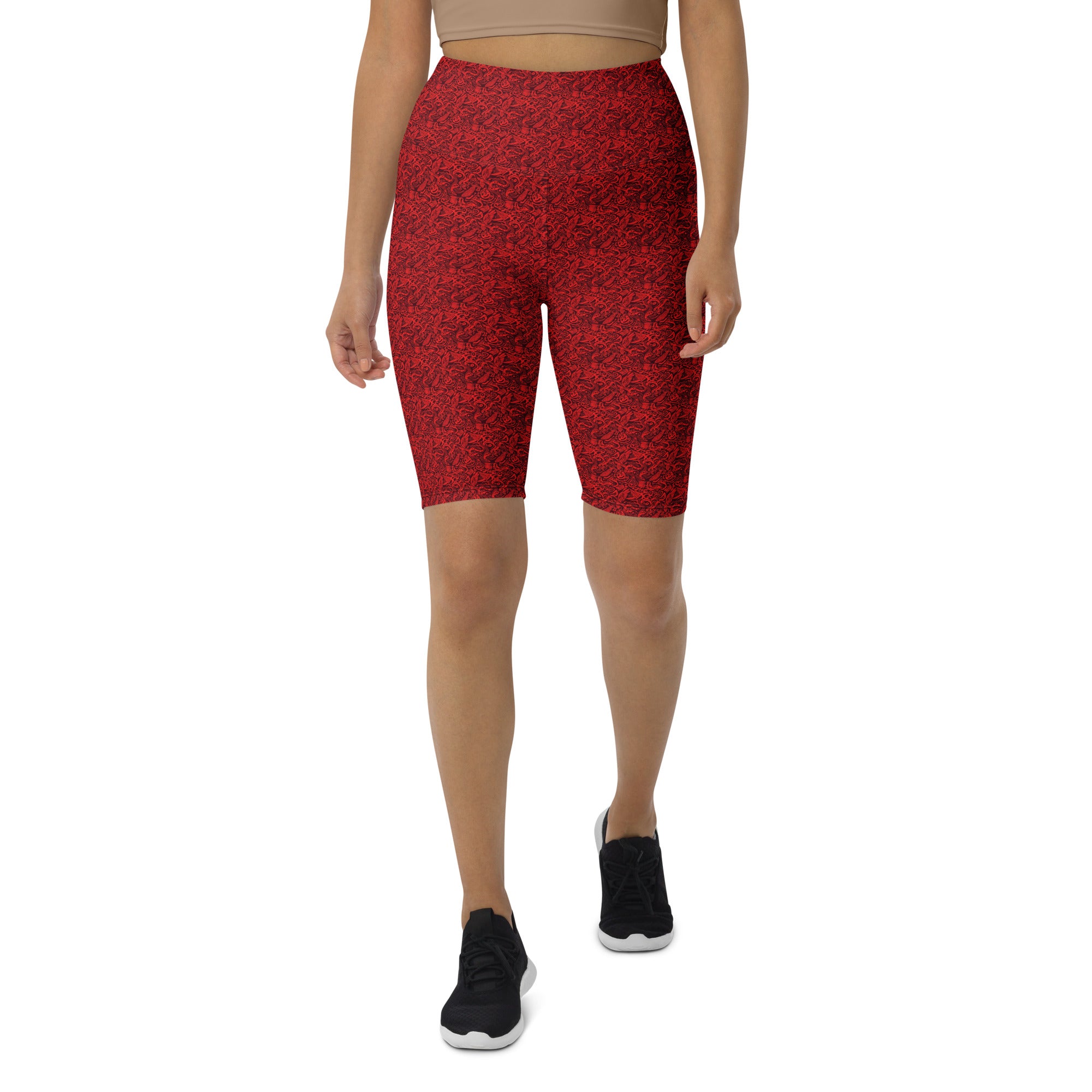 Red Snake Bird Divination Bike Shorts | GearBunch