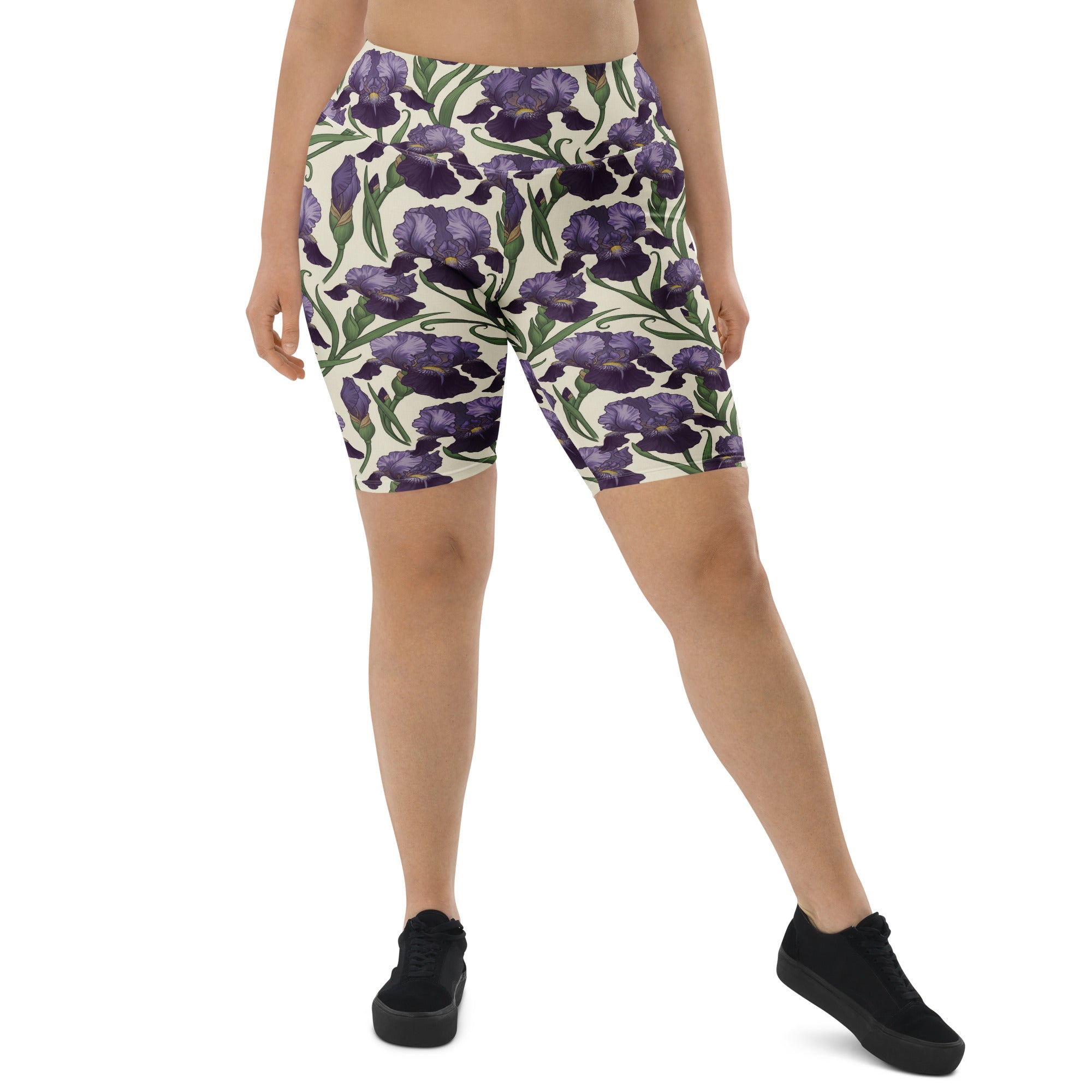 Art Nouveau Iris Bike Shorts | GearBunch