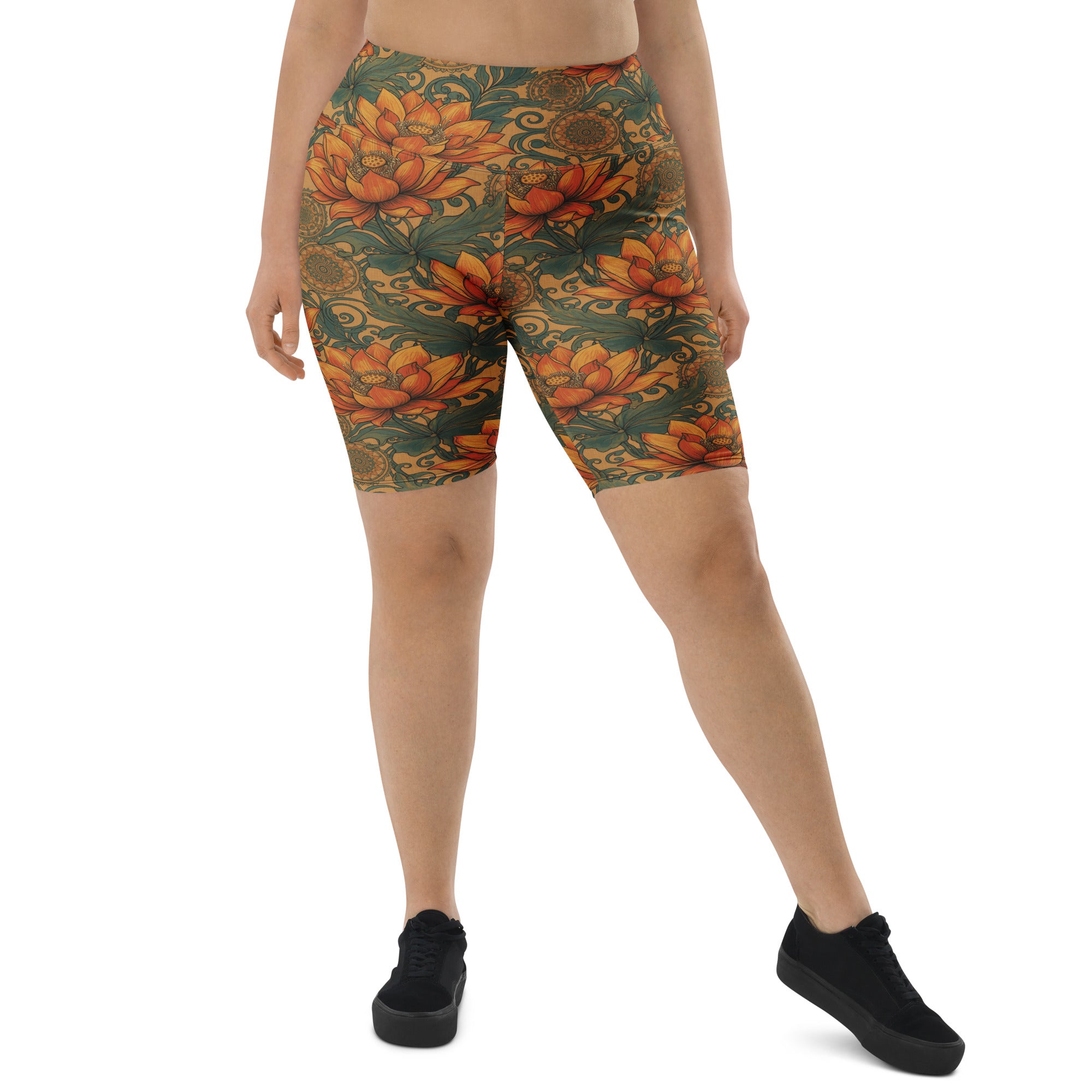 Boho Lotus and Mandalas Bike Shorts | GearBunch