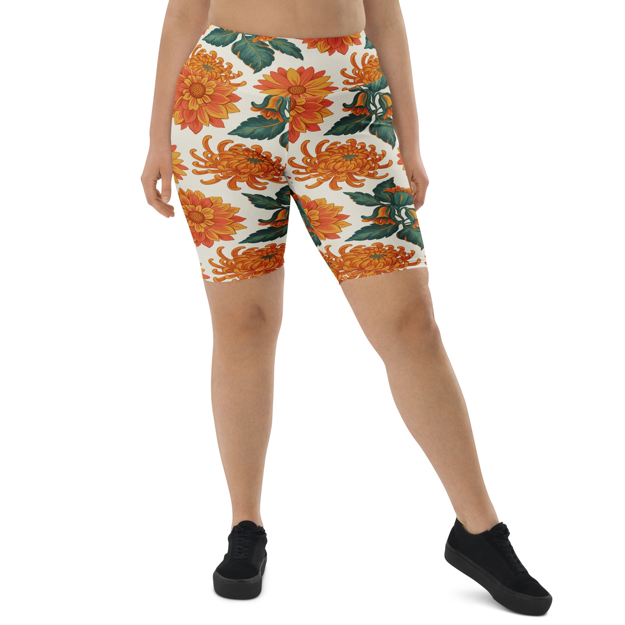 Retro Floral Seventies Bike Shorts | GearBunch