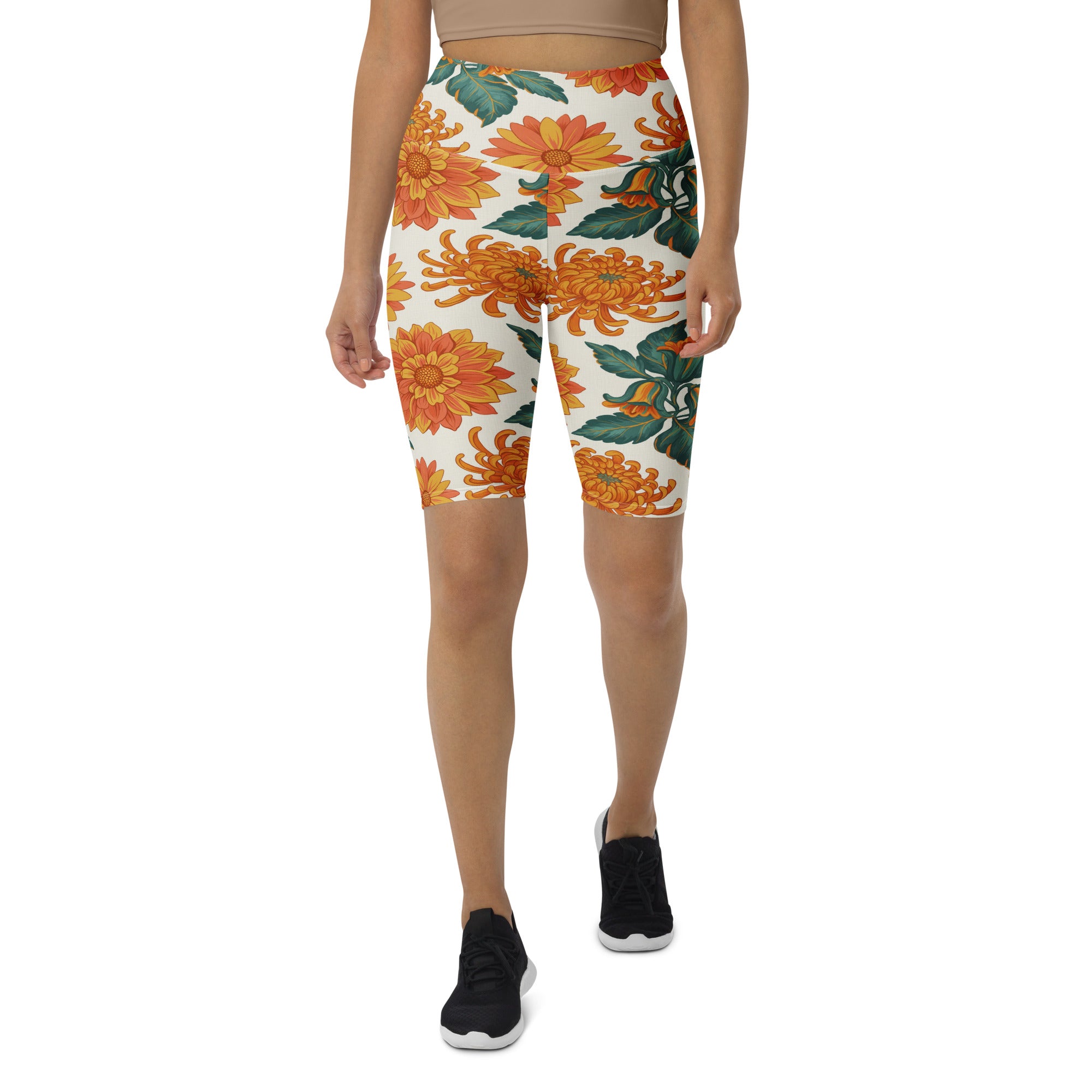 Retro Floral Seventies Bike Shorts | GearBunch