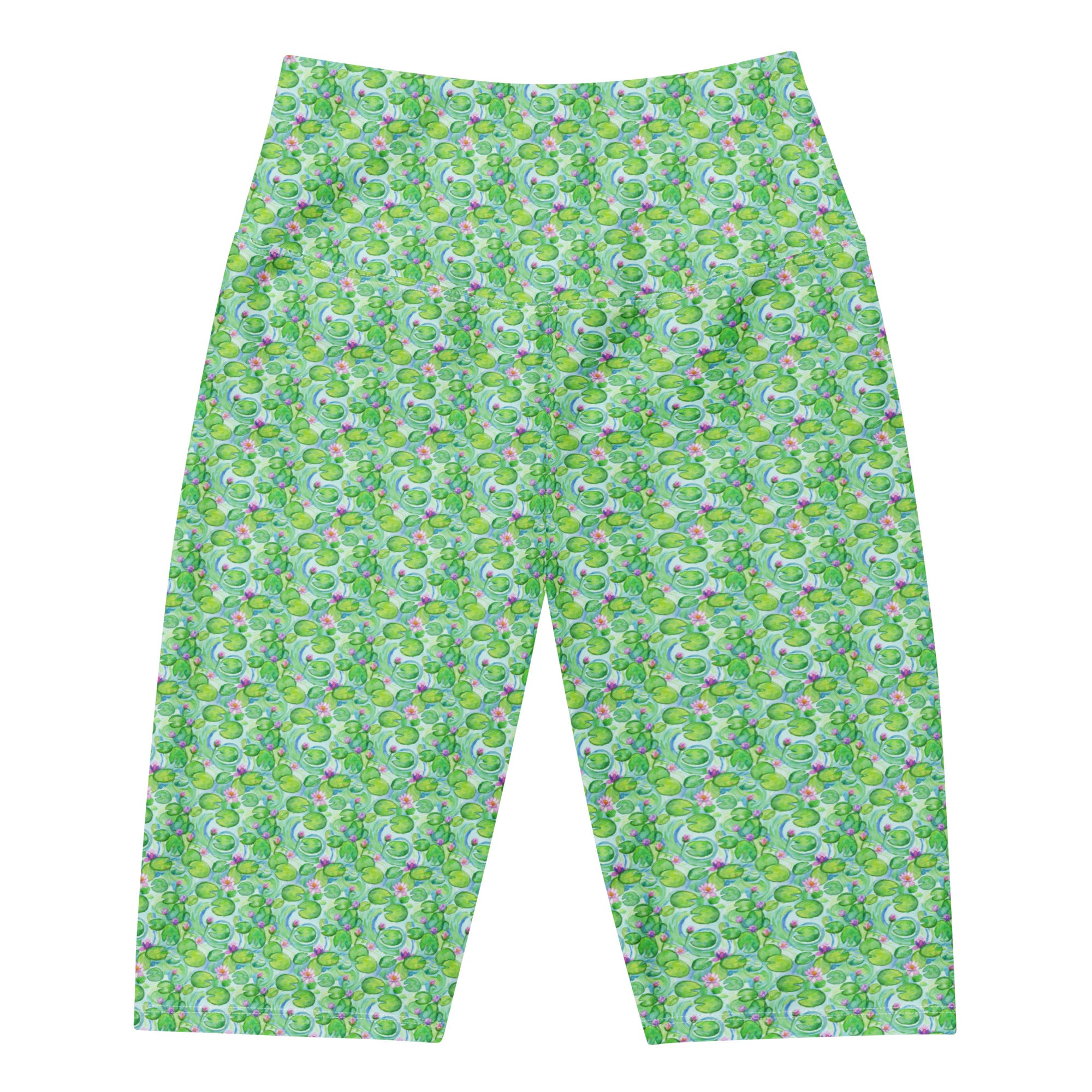 Women's Claude Monet Water Lilies bike shorts front view