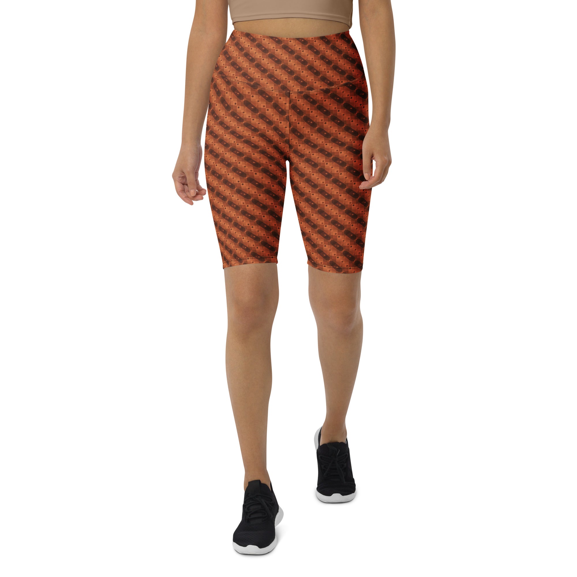 Autumn Gingham Check Bike Shorts | GearBunch