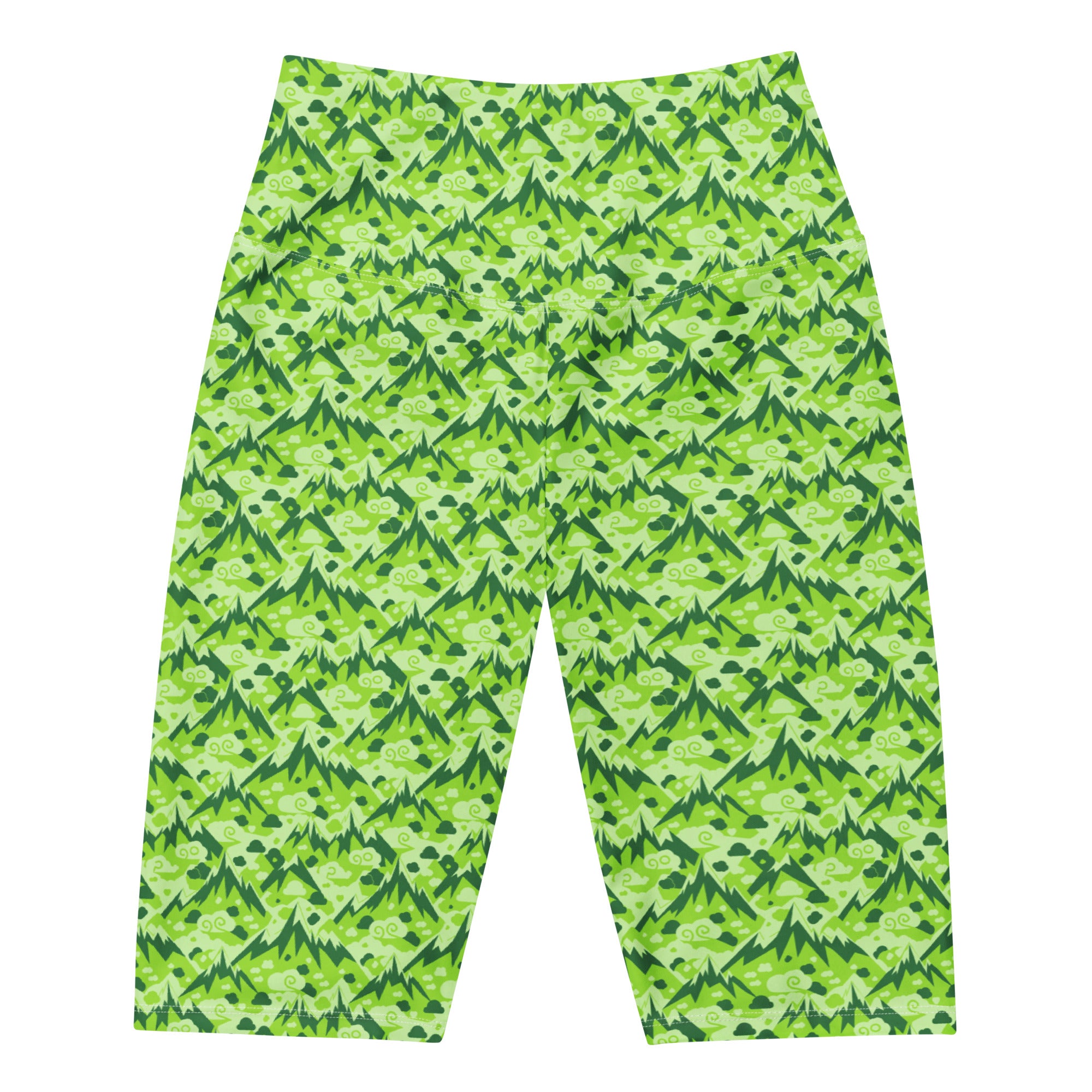Women's dragon mountain hills printed bike shorts front view