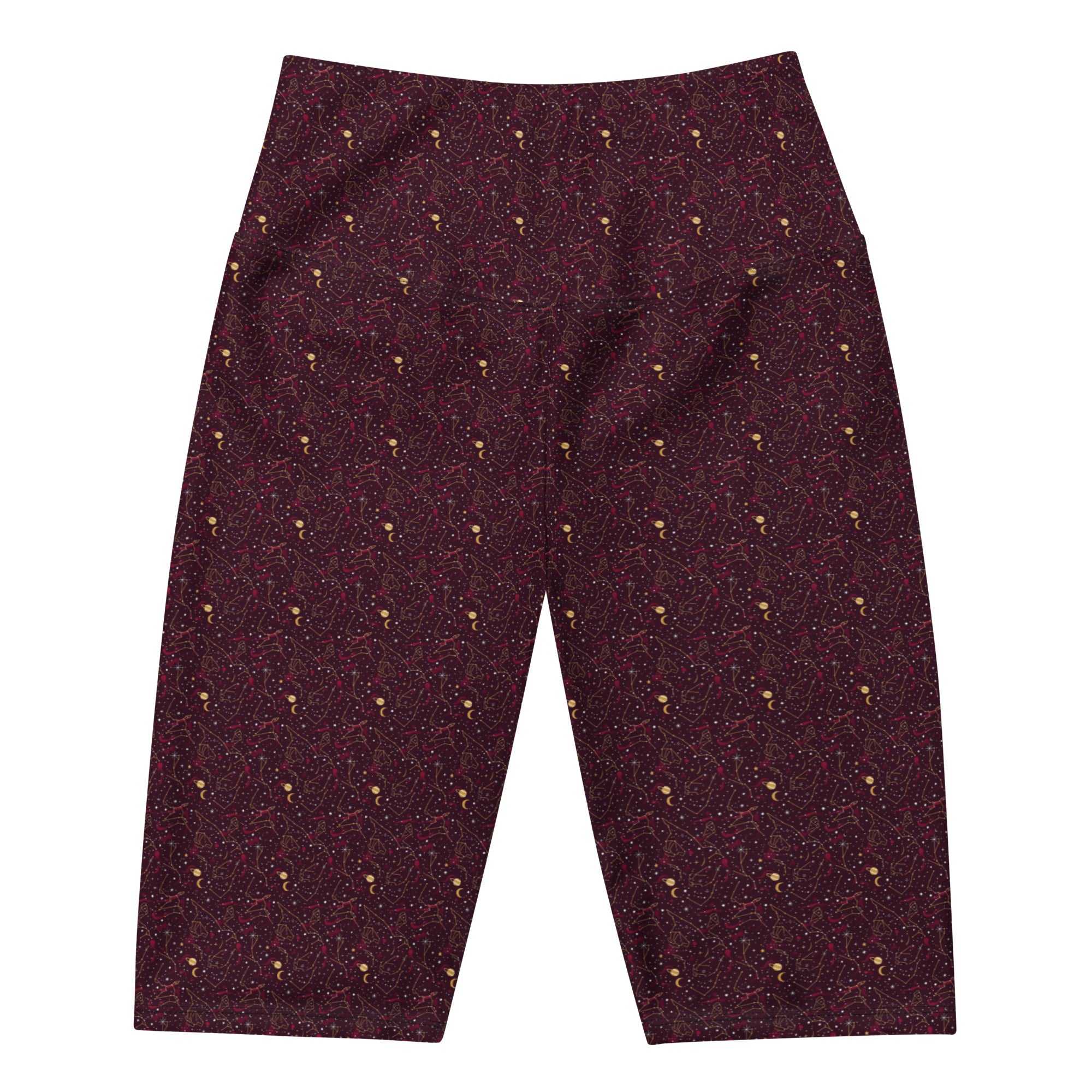 Women's scorpio celestial bike shorts front view